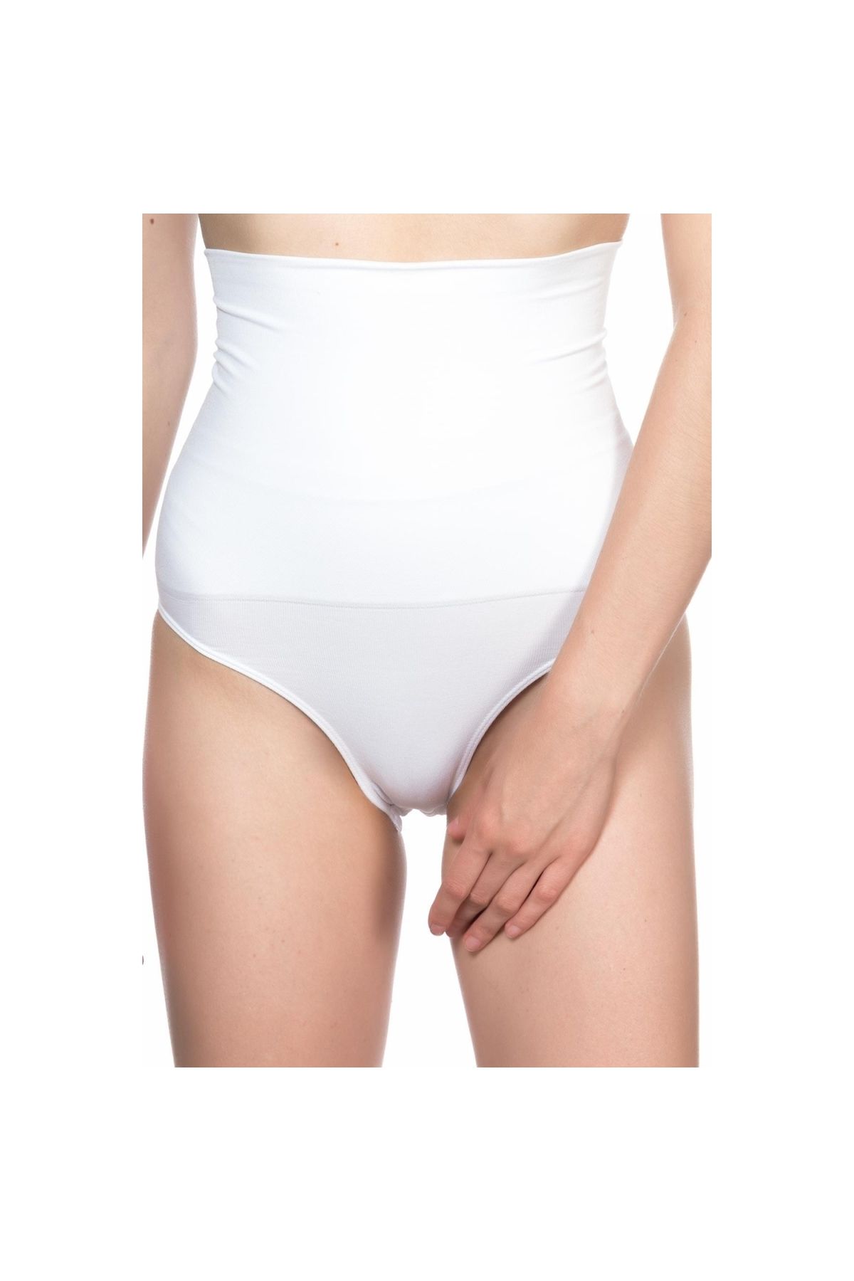 Marsilyan MODLİVE BEYAZ MI Emay Double Yüksek Bel Çıtçıtlı Slip Korse