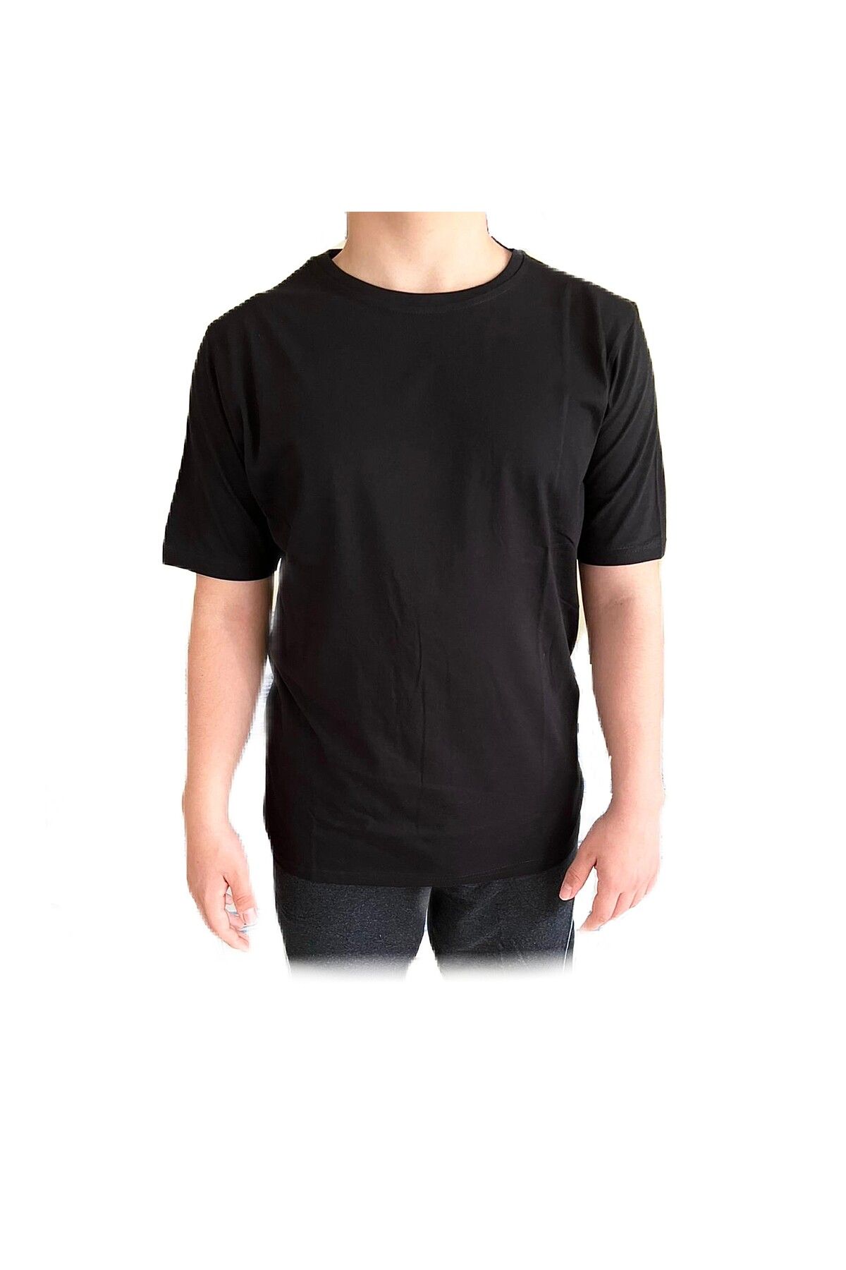 Eslem Clothes Unisex Oversize Kısa Kollu Bisiklet Yaka Tshirt