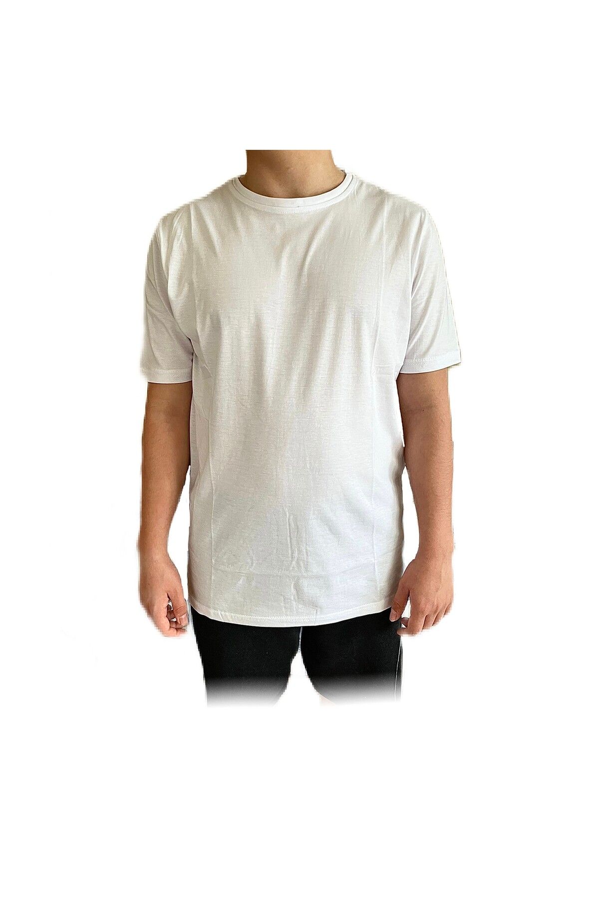 Eslem Clothes Unisex Oversize Kısa Kollu Bisiklet Yaka Tshirt