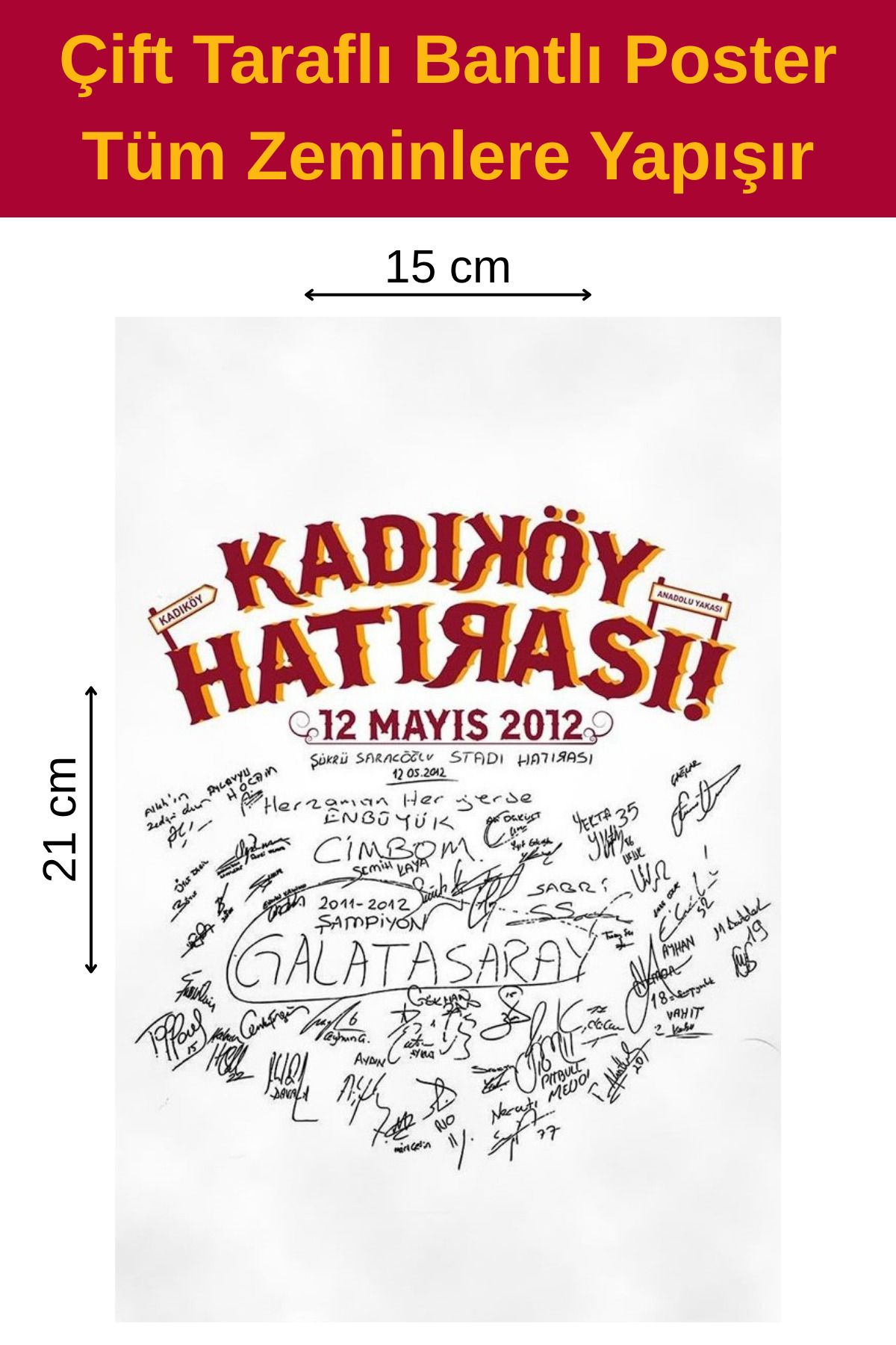 Organik Yolda Kadıköy Hatırası Anıs, Çift Taraflı Bantlı, Tüm Zeminlere Yapışır, (15 x 21 cm)ı