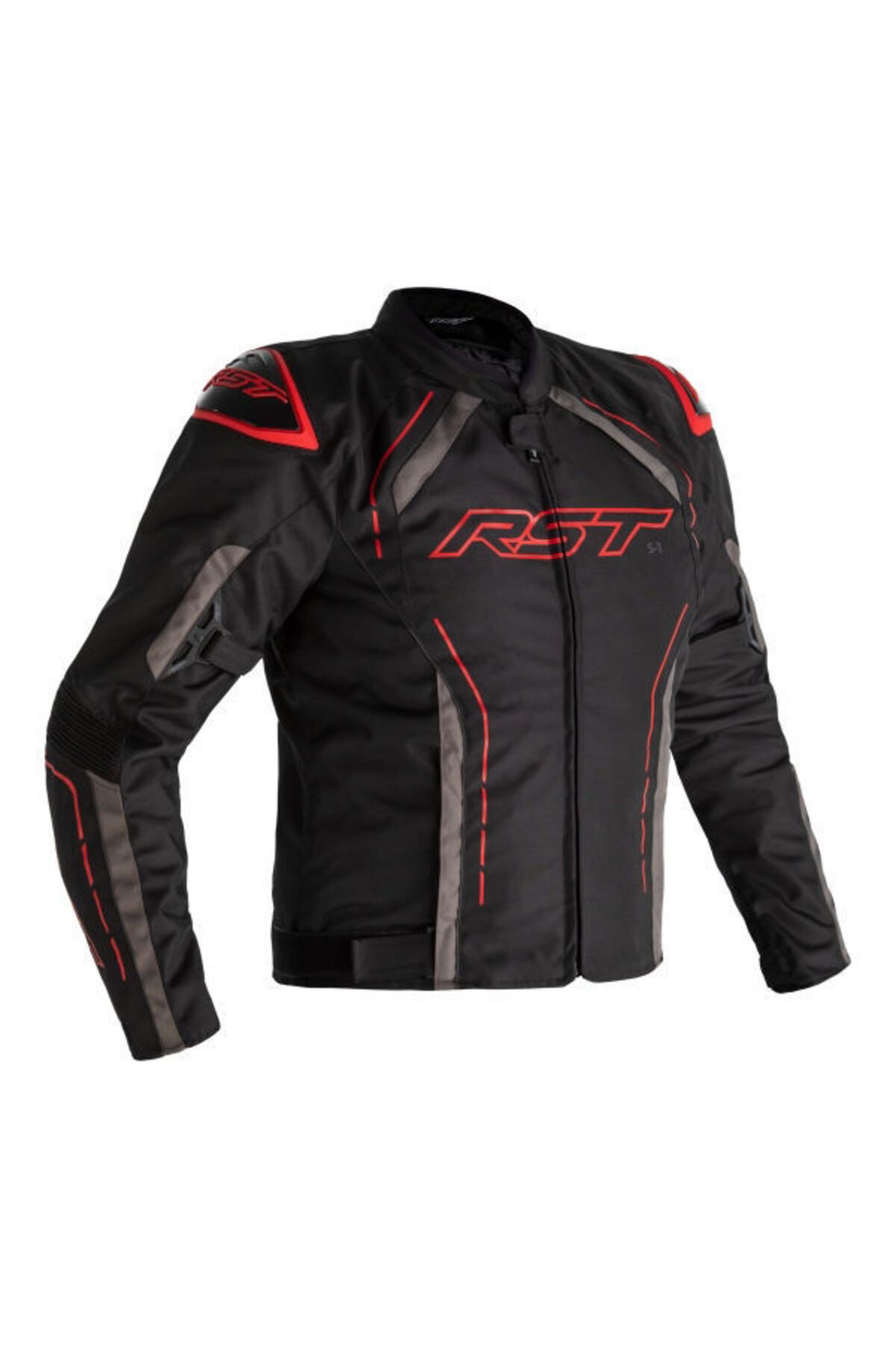 RST S1 Mevsimlik Motosiklet Ceketi Siyah Kırmızı