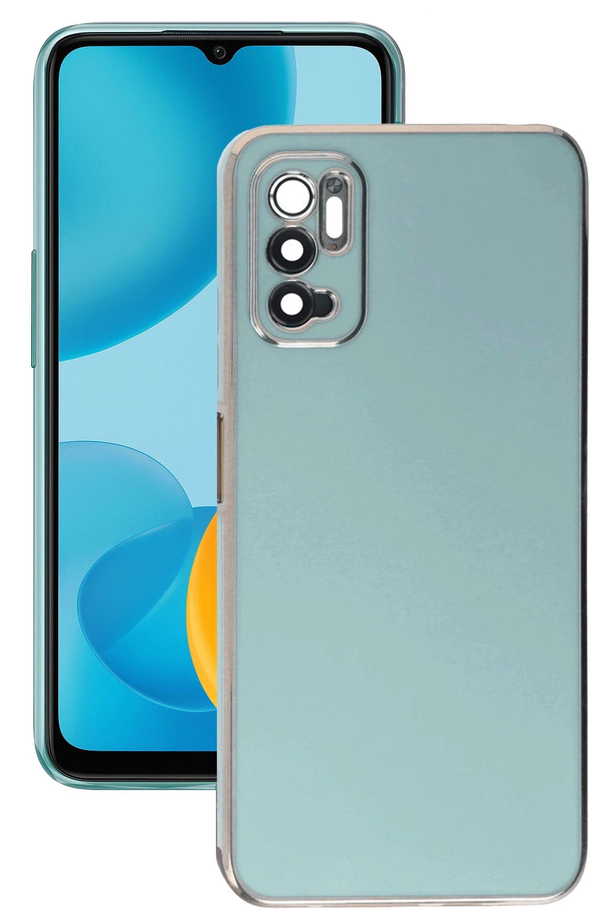 NewFace Xiaomi Redmi Note 11 SE Kılıf Volet Silikon - Açık Yeşil MRAYD