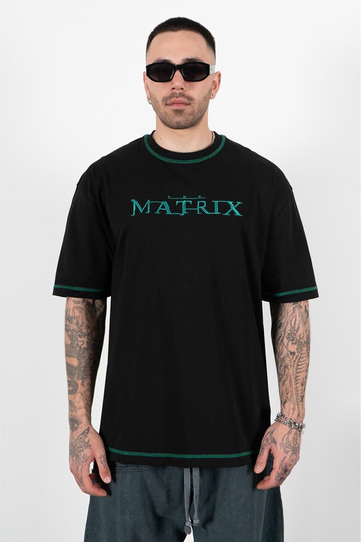 PULLMARK The Matrix Oversize Siyah Erkek Tişört