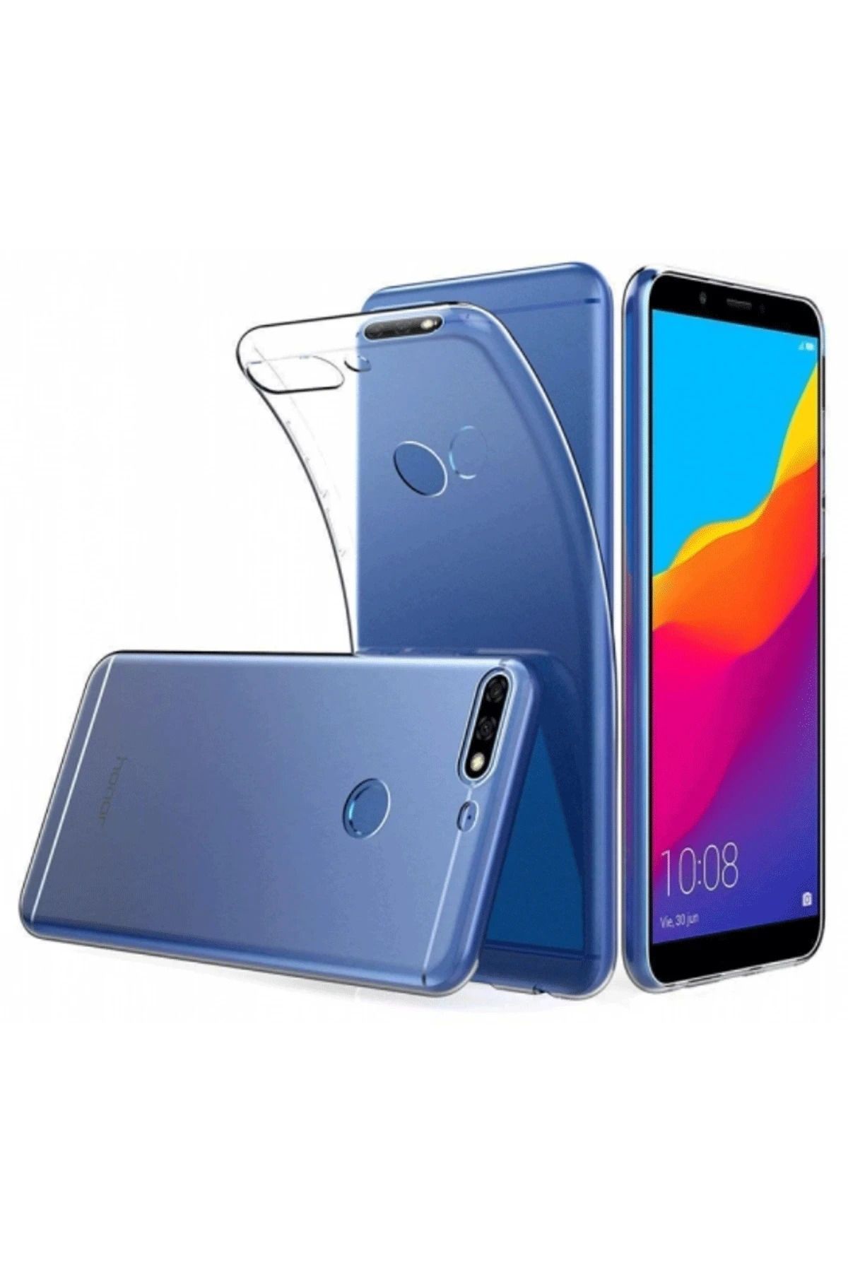 NewFace Huawei Y7 2018 Kılıf Lüx Şeffaf Silikon GLSTD