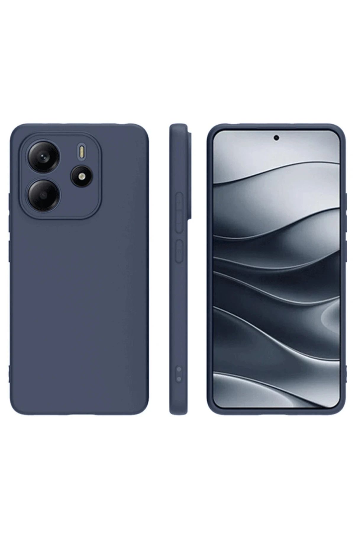 NewFace Xiaomi Redmi Note 14 4G Kılıf First Silikon - Lacivert MRAYD