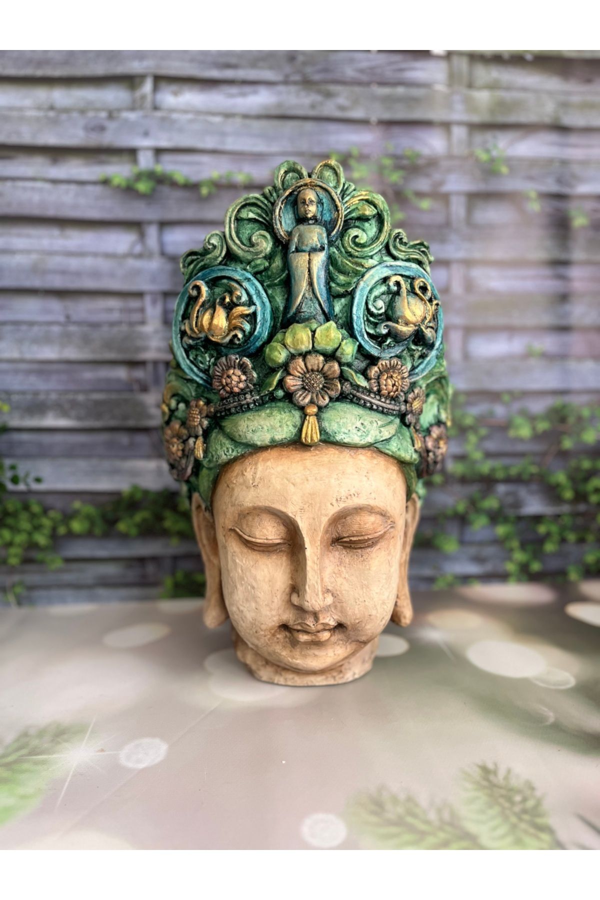 Bypinaryuksel Büyük Buda Büstü ,Budha Kafası Heykeli