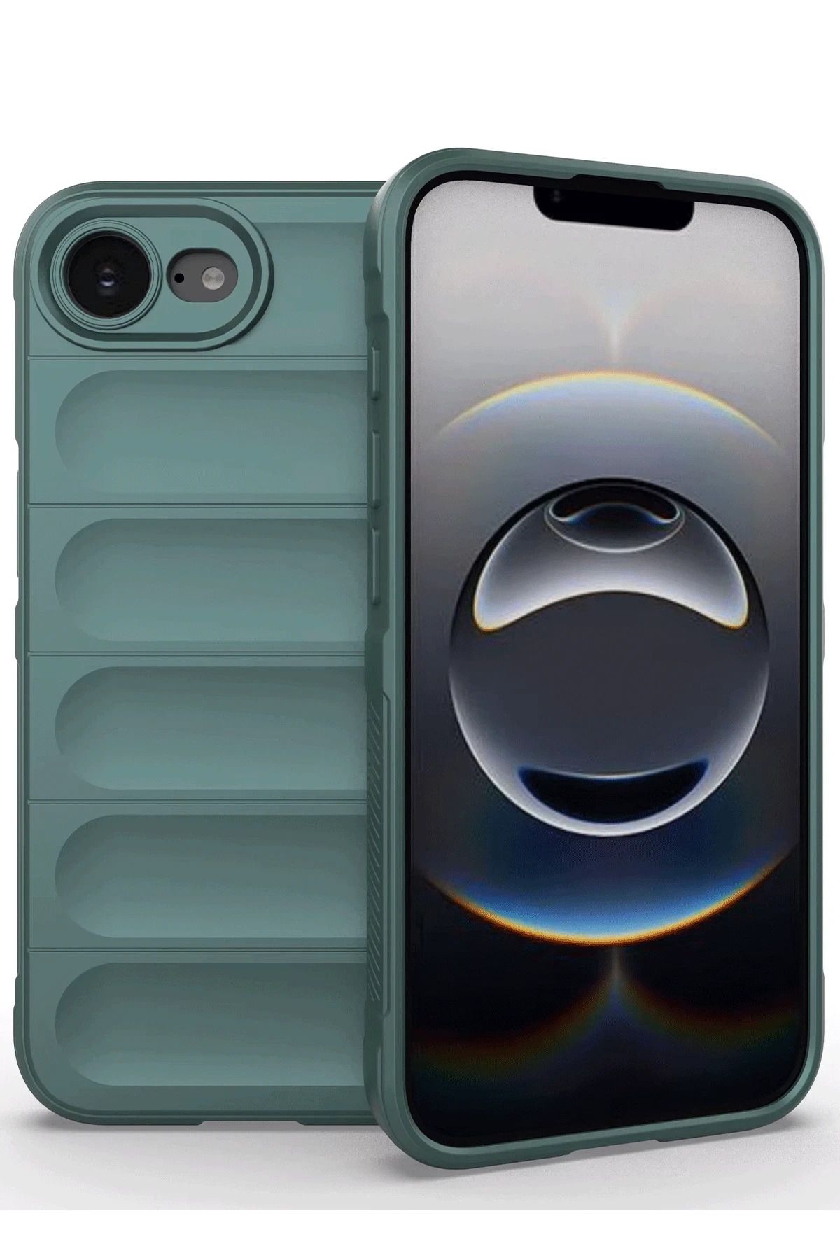 NewFace iPhone 16E Kılıf Optimum Silikon - Koyu Yeşil MRAYD