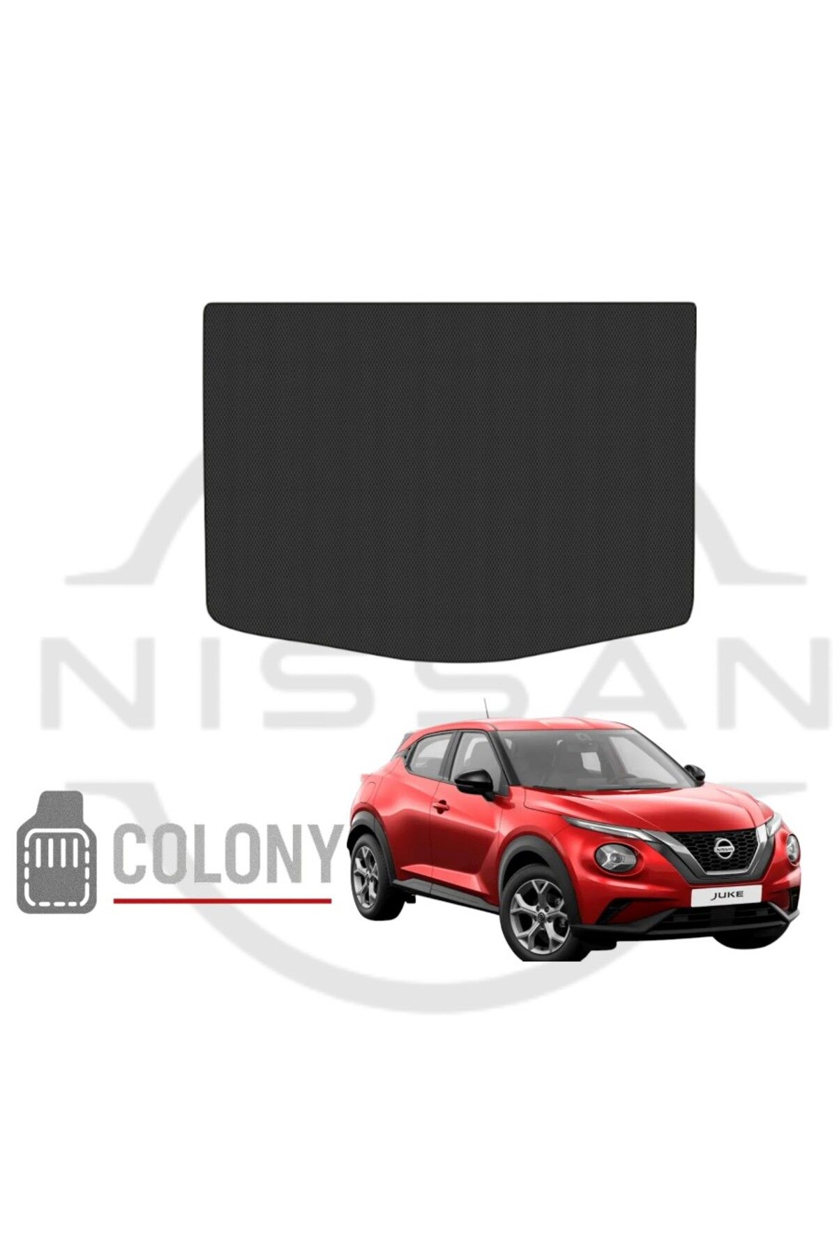 COLONY Nissan Juke (Tekna) SUV 2019+ Hücreli Premium Eva Oto Bagaj Paspası & Bagaj Havuzu Siyah