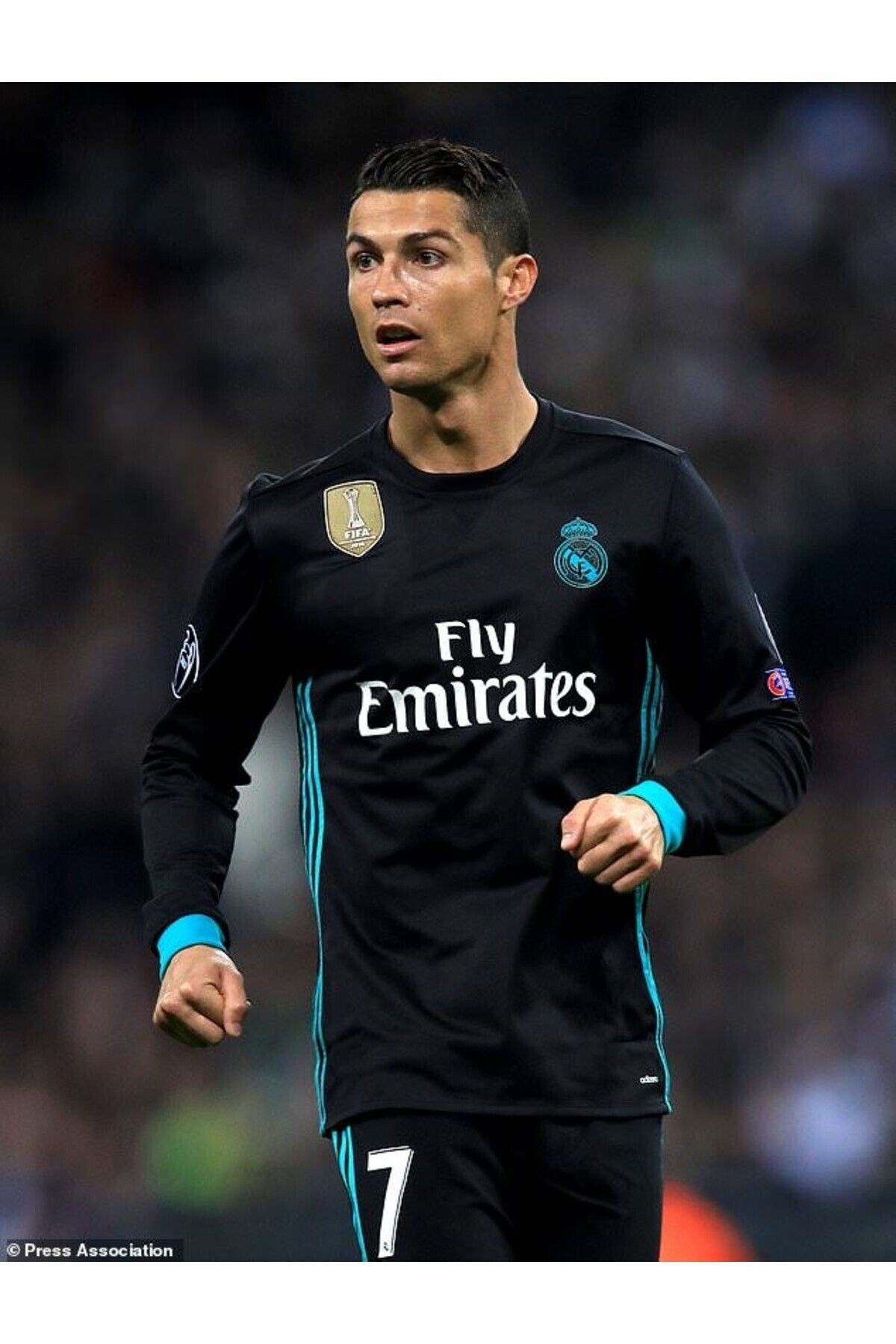 Armageddon Real Madrid Ronaldo Super Kupa Uzun Kol Siyah Forması Tişort