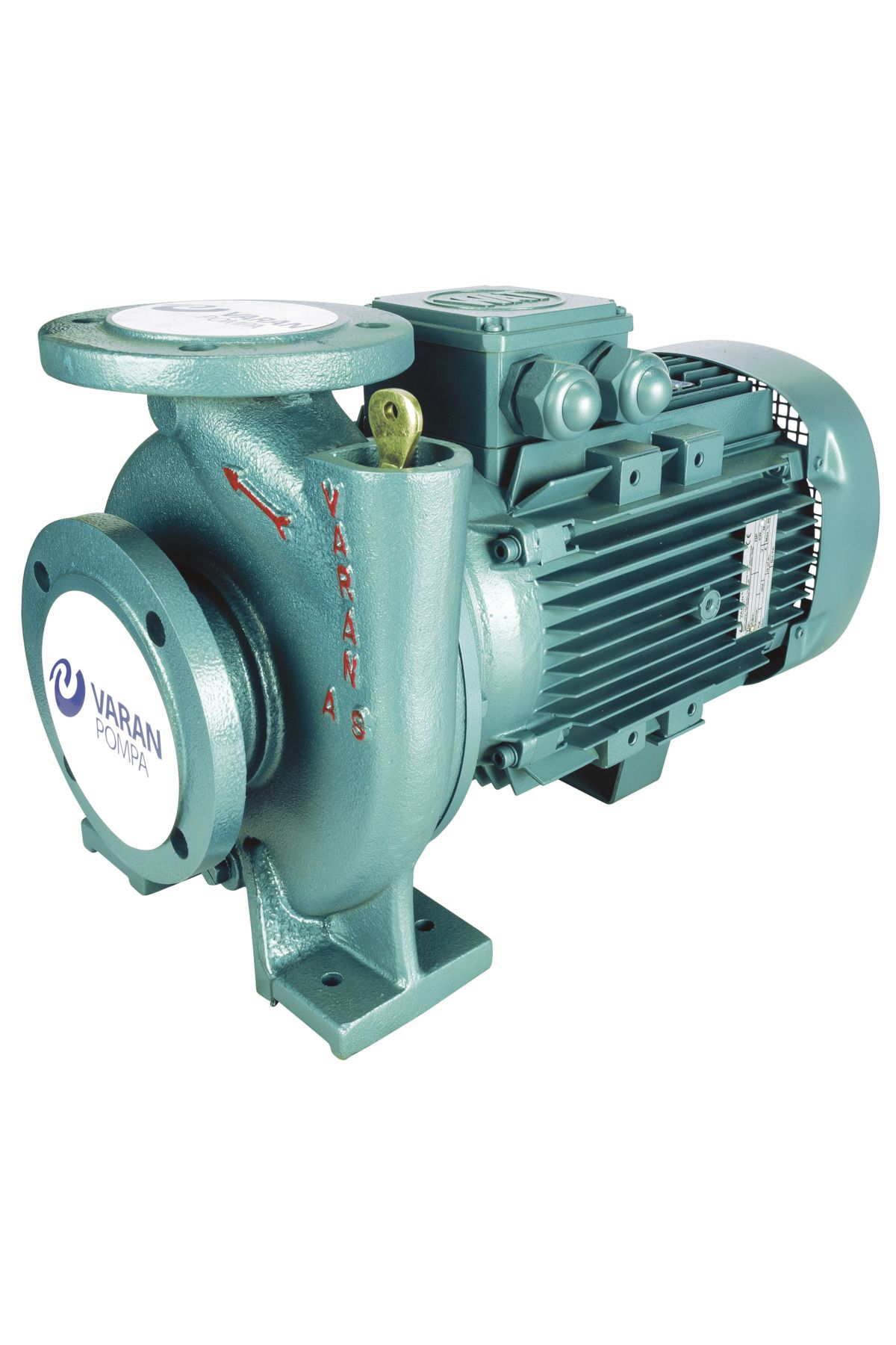 ALAVAN Varan CAS 4 Monoblok Uçtan Emişli Santrifüj Pompa 4 HP / 3 kW, Trifaze 380 V, 27 Mss, 60 m3/h