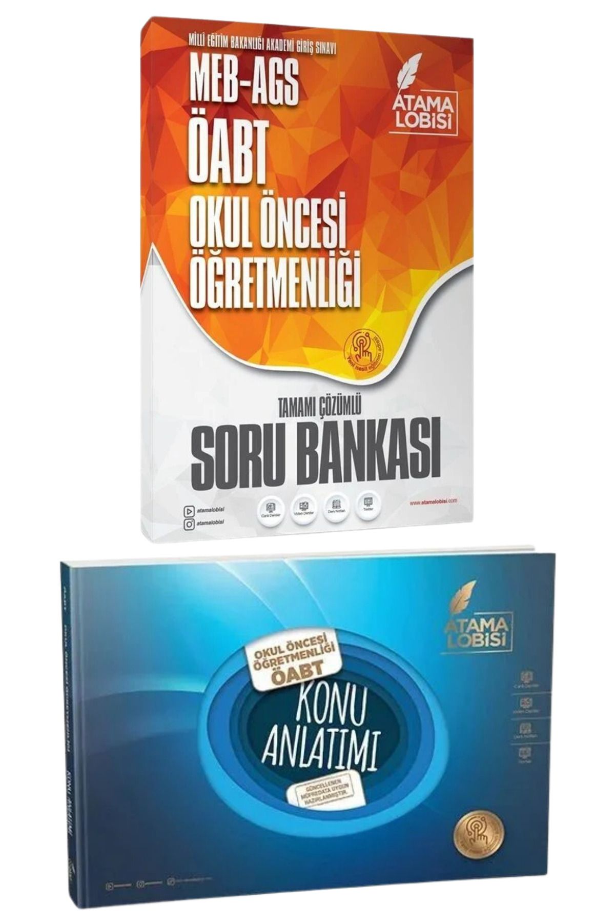 Atama Lobisi ÖABT MEB-AGS Okul Öncesi Öğretmenliği Tamamı Çözümlü Soru Bankası+Konu Anlatımı-2 KİTAP-SET