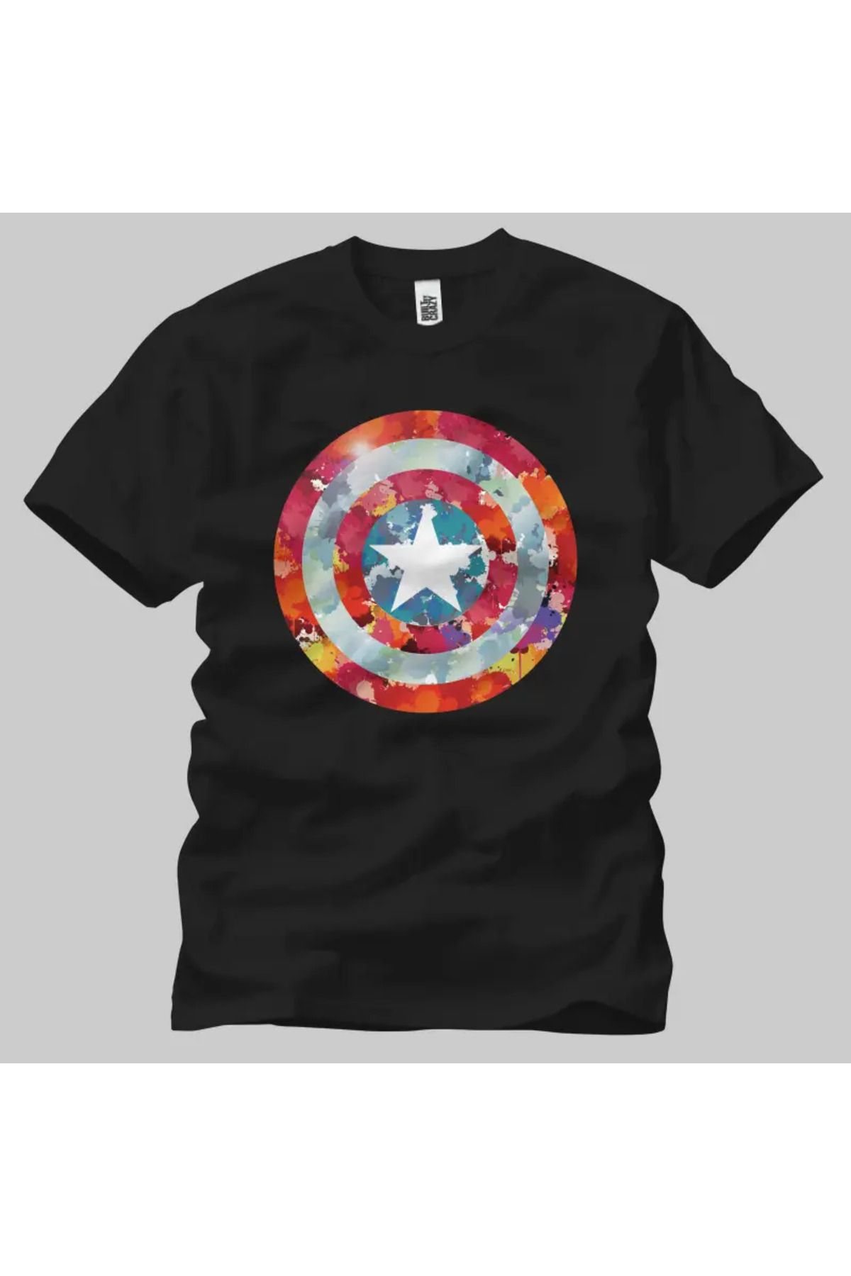 Built By Crazy Captain America Camo Unisex Tişört