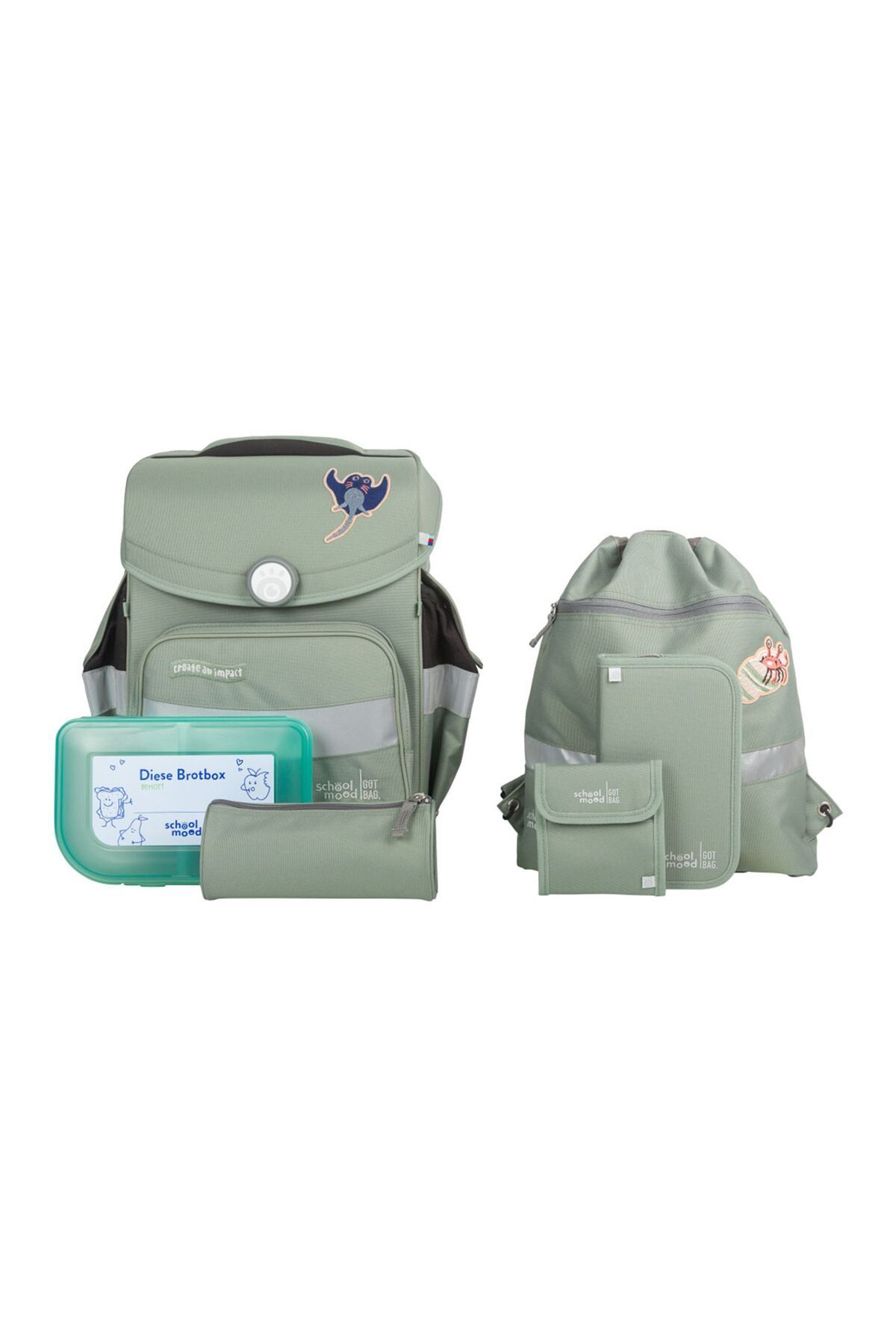 School Mood Set Ghiozdan Școlar 6 Piese. Ediție Got Bag Unisex - One Size