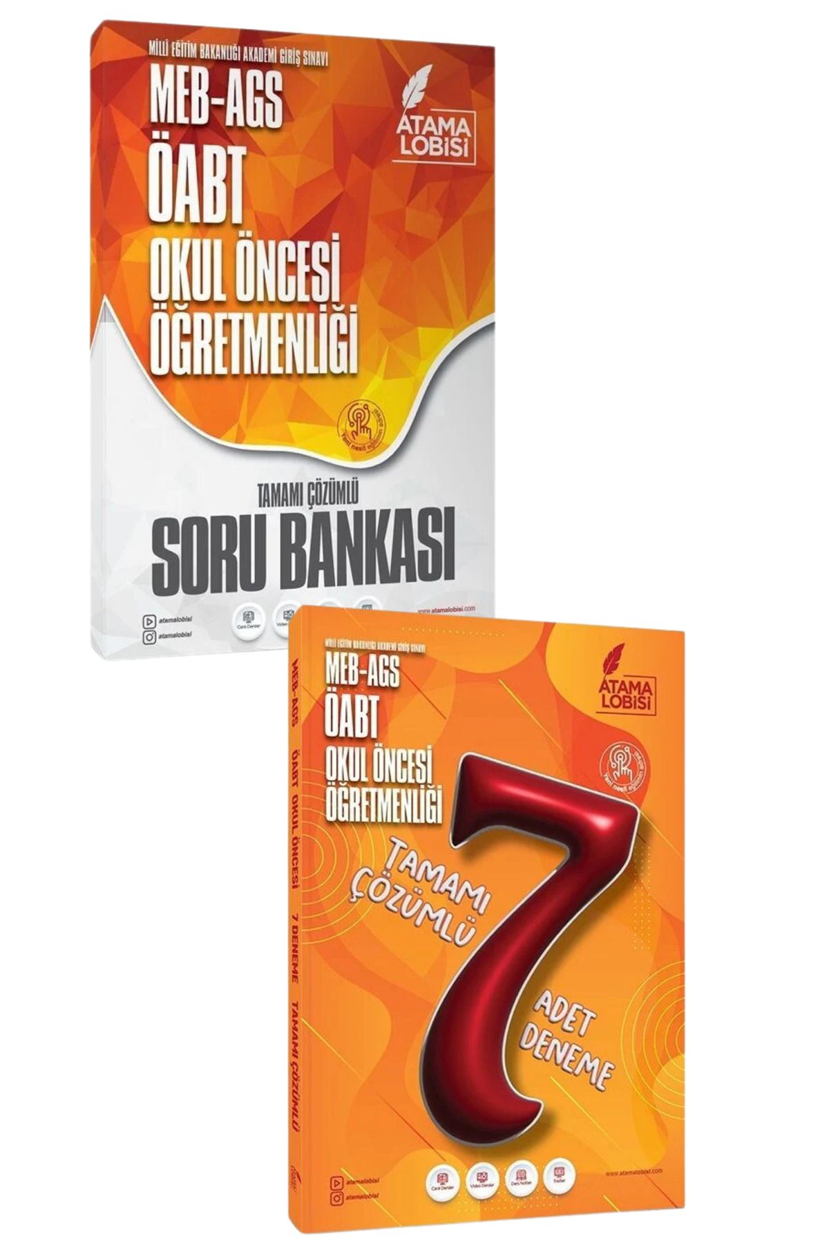 Atama Lobisi ÖABT MEB-AGS Okul Öncesi Öğretmenliği Tamamı Çözümlü Soru Bankası+Çözümlü 7 Deneme-2 KİTAP-SET