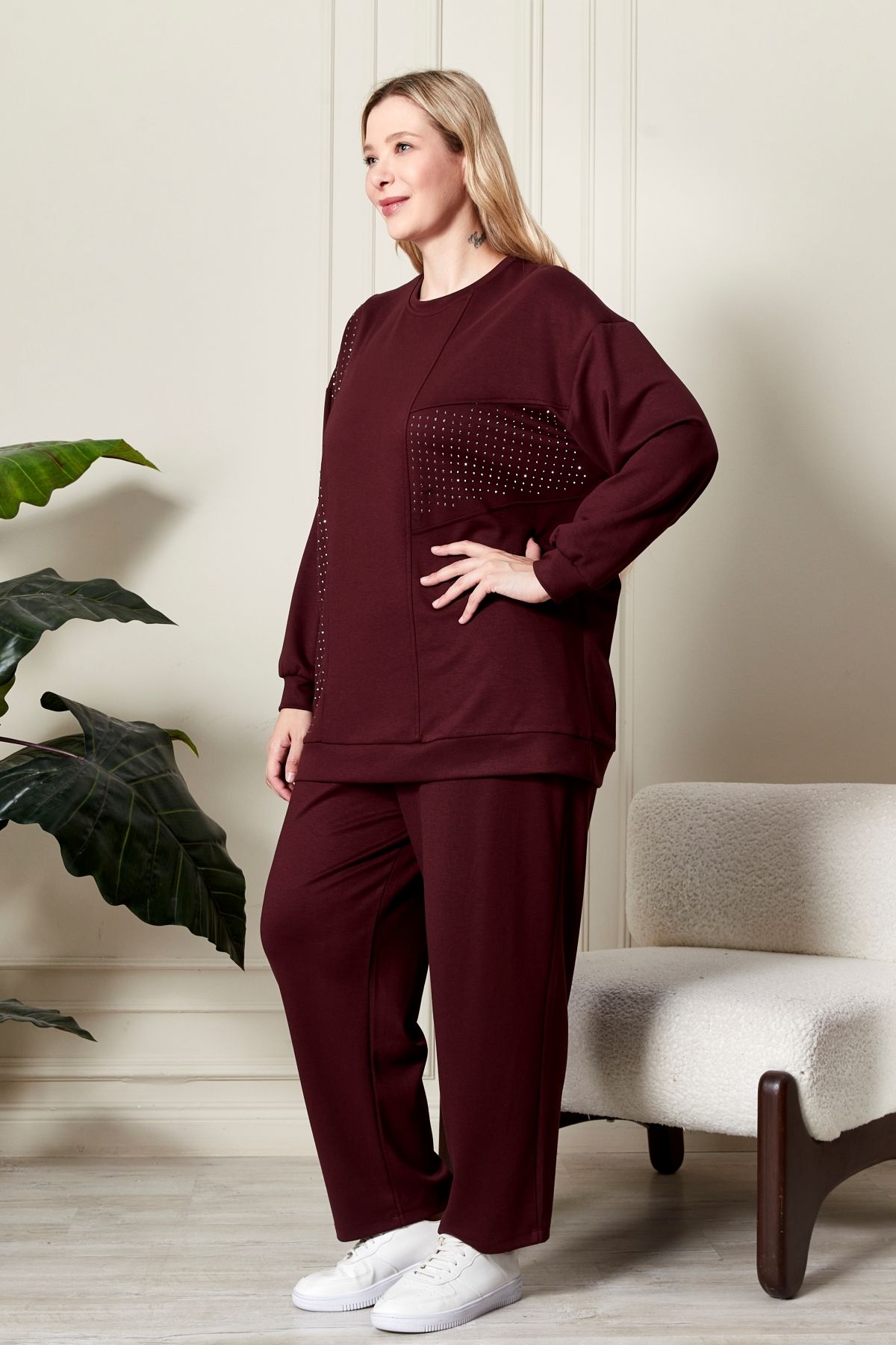 Ferace-Women's Plus Size Stone Suit 5