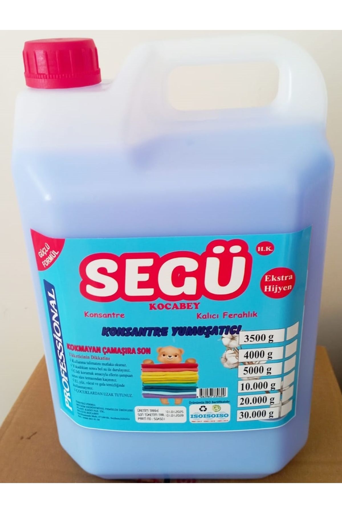 SEGÜ 5 LT/5 KG LAVANTA KOKULU KALICI FERAHLIK KONSANTRE ÇAMAŞIR YUMUŞATICI