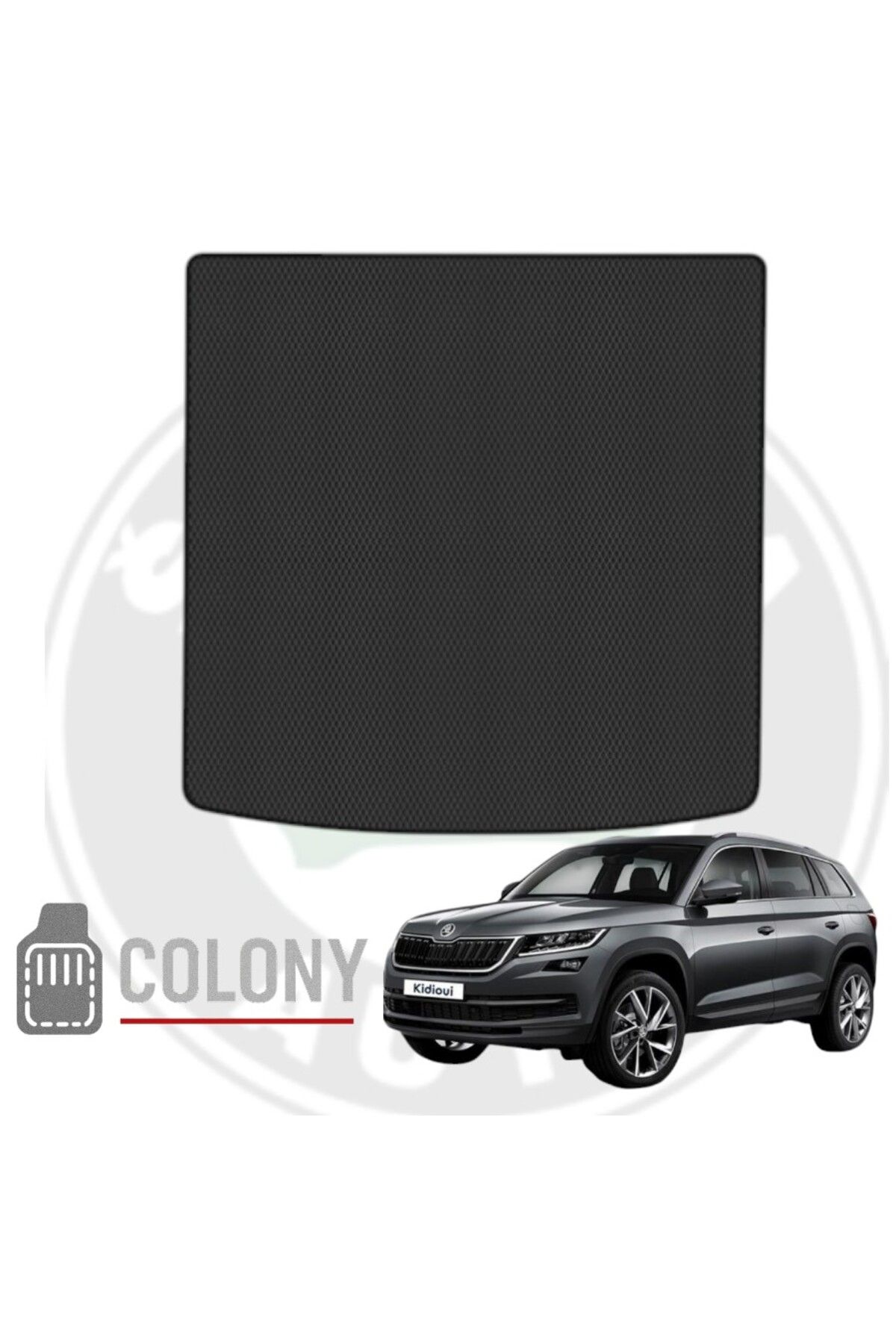 COLONY Skoda Kodiaq (5 kişilik) SUV 2016-2021 Hücreli Premium Eva Oto Bagaj Paspası & Bagaj Havuzu Siyah