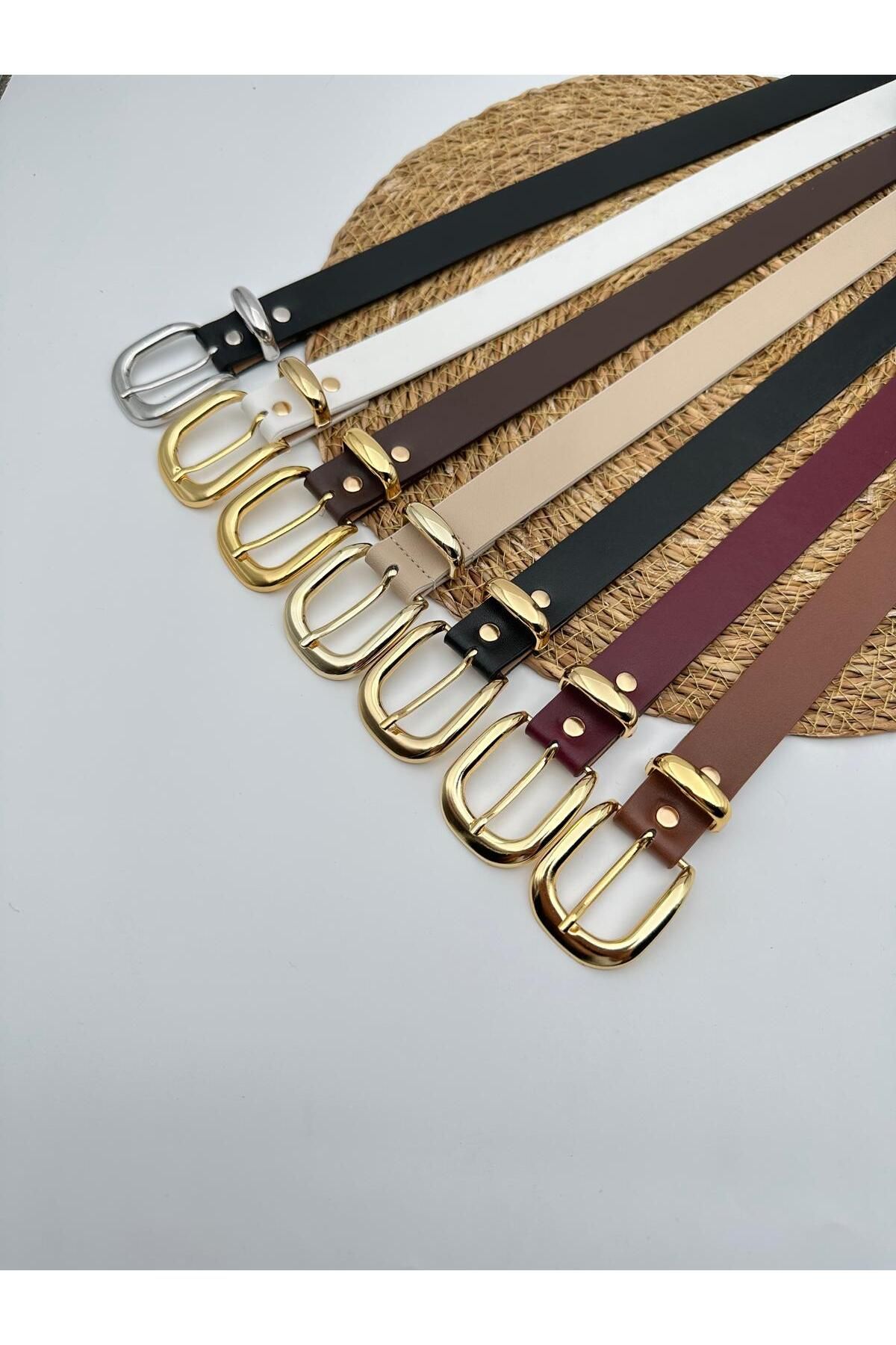 Desre Moda 7'li set Gold Toka Köprü Kadın Kemeri,Pantalon Kemeri,Ceket Kemeri,Gömlek Kemeri