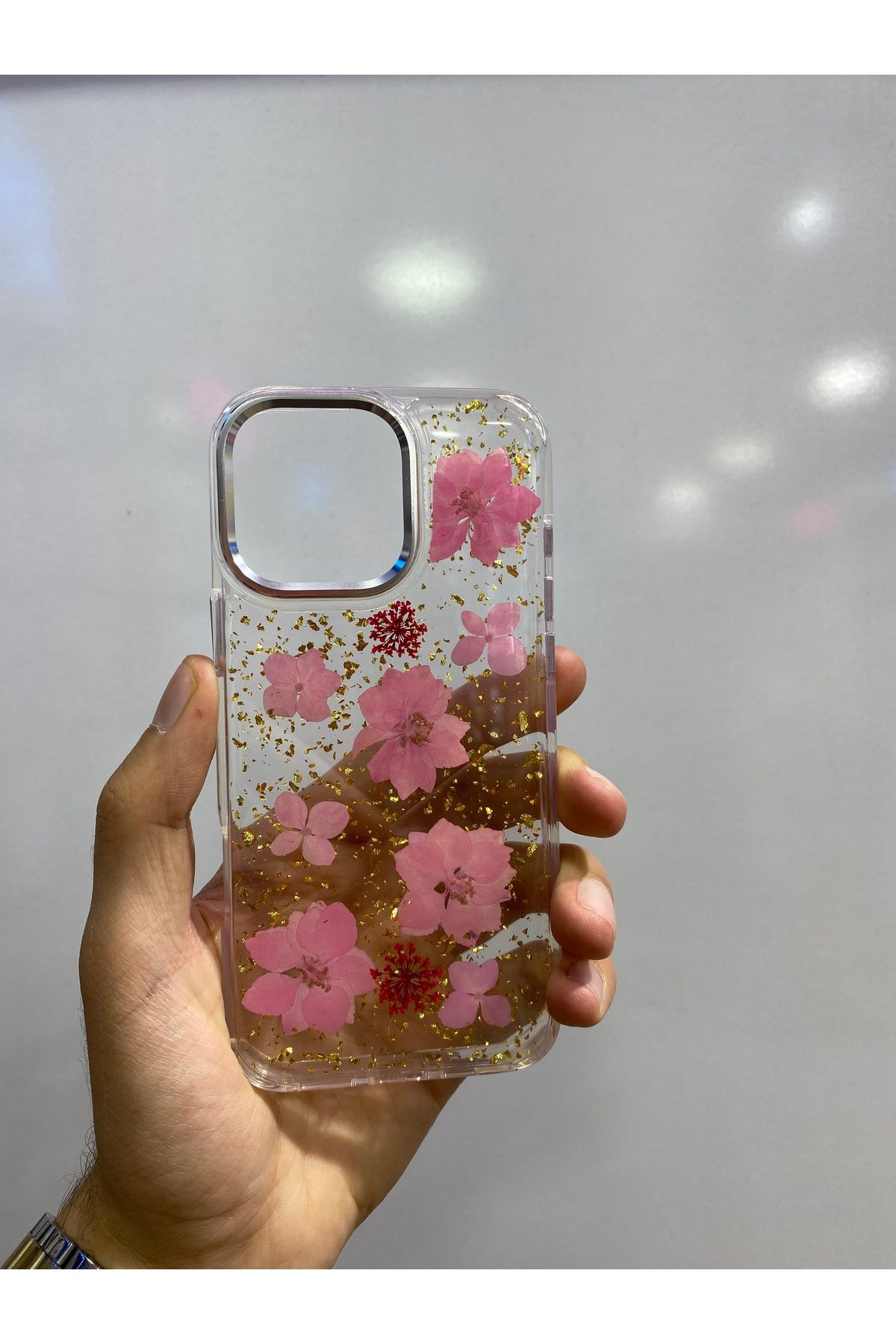 shop İPHONE 16 PRO MAX ÇİÇEKLİ SERT MİKA KILIF