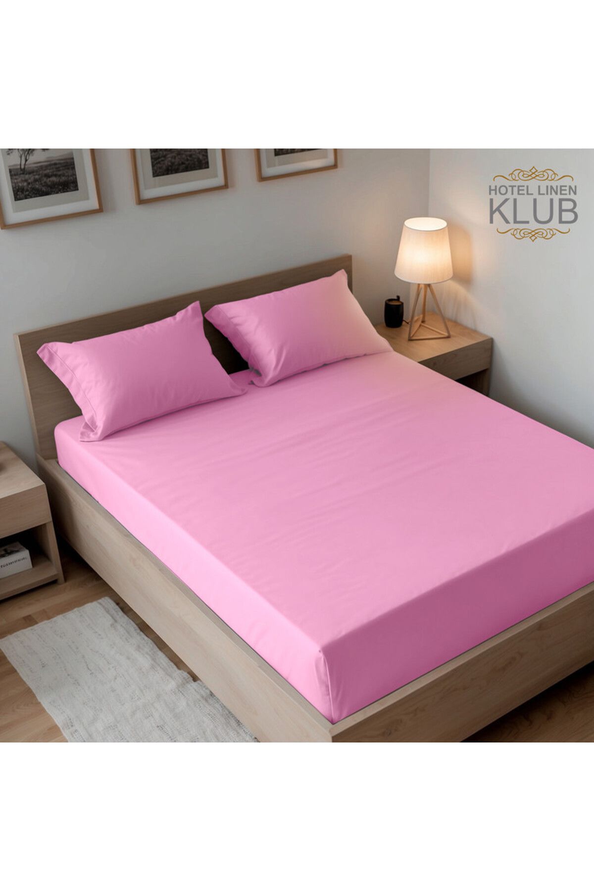 Hotel Linen Klub-2-Piece Microfiber Single (90x190cm) Plain Fitted Sheet Set 3