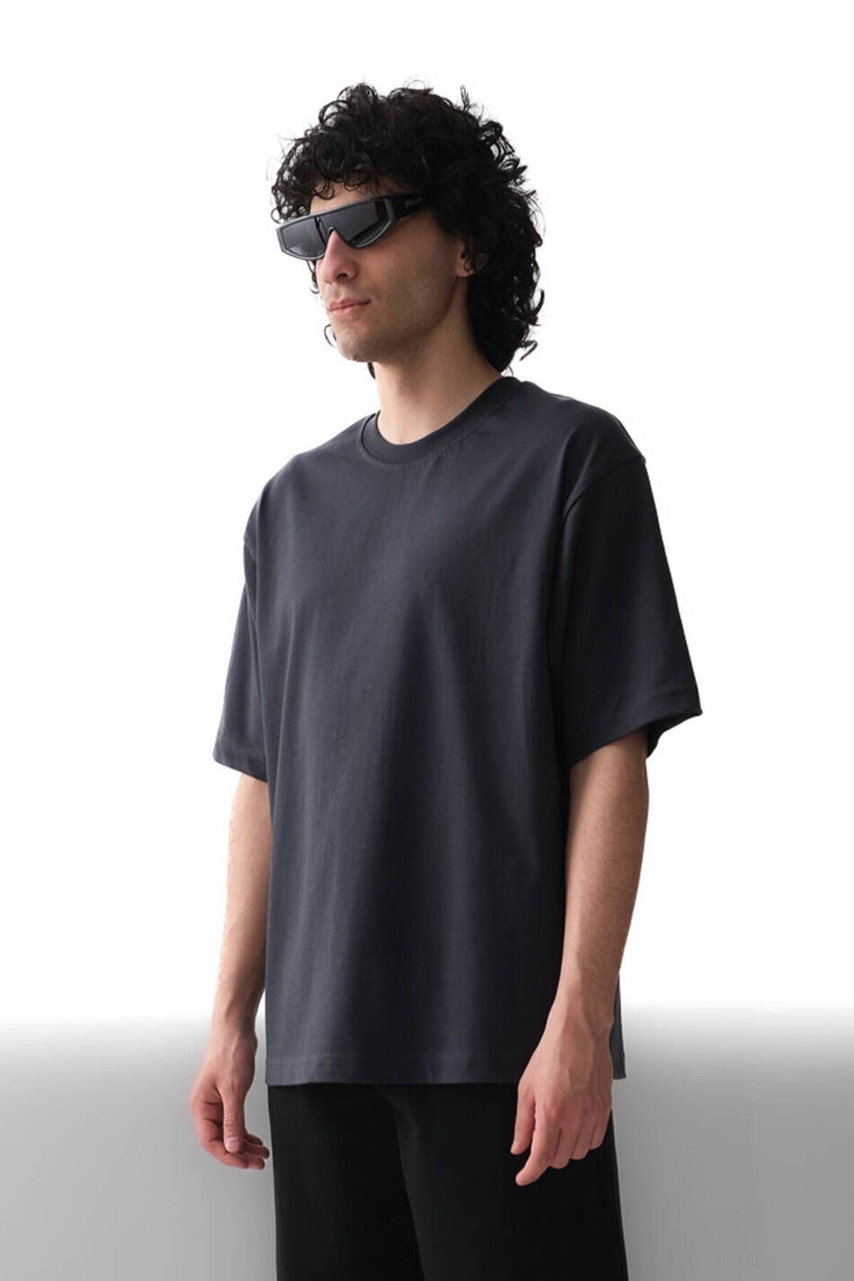 1887CLO Antrasit Basic Oversize Tişört