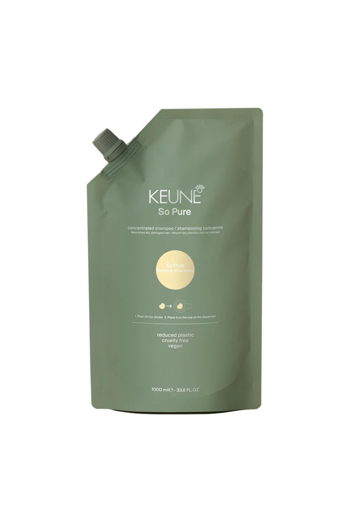 Keune So Pure Restore Shampoo Refill 1000 ml - Onarıcı Şampuan Refill