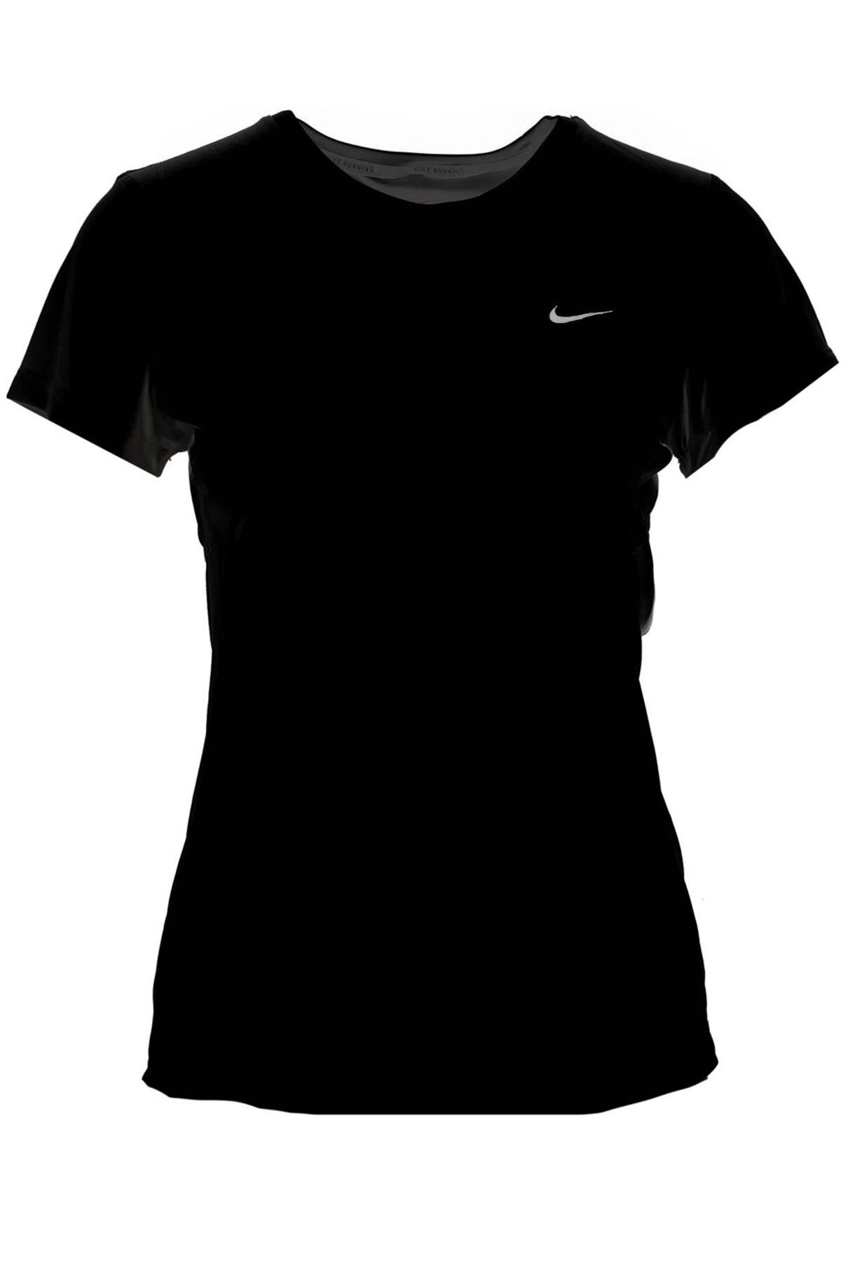 Nike Miller Dri Fit Running SS Tee Koşu Spor Antrenman Tişörtü Siyah