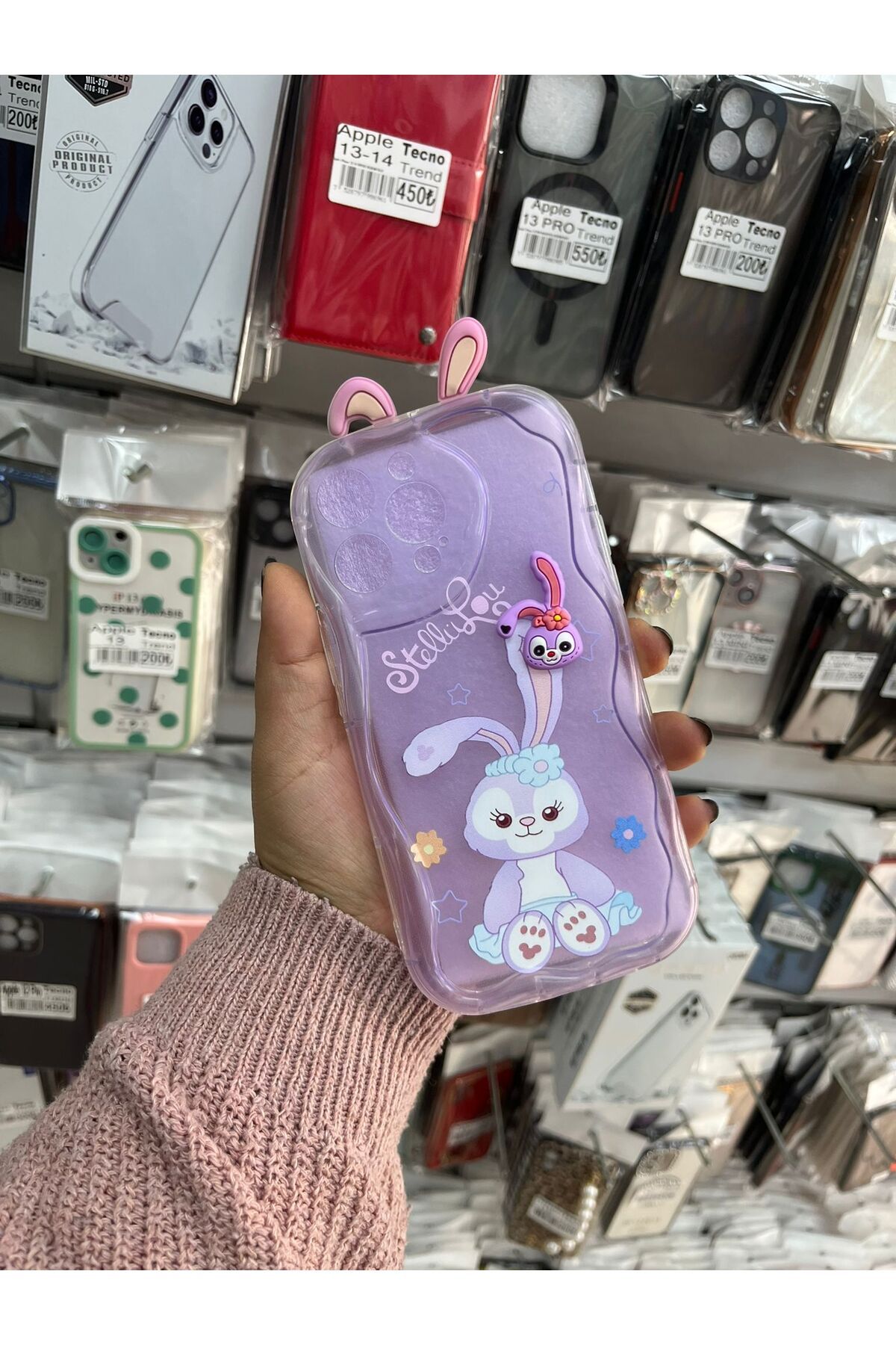 TECNOTREND Apple İphone 14 Pro Max 3D Desenli Kromi Silikon Kılıf