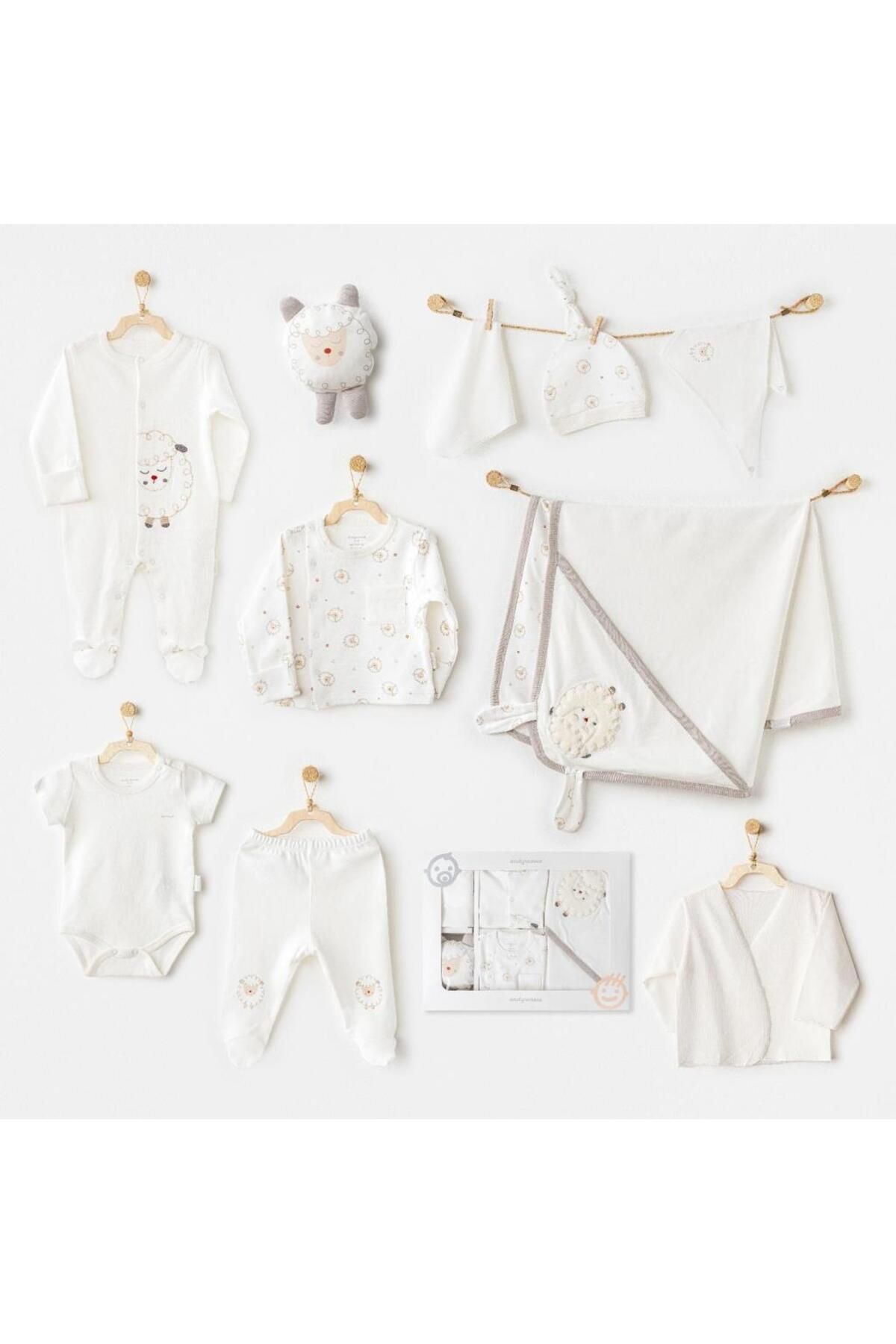 Skygo Andywawa AC25561 Newborn Set Tinny Ships 10'Lu Hastane Çıkışı Ekru