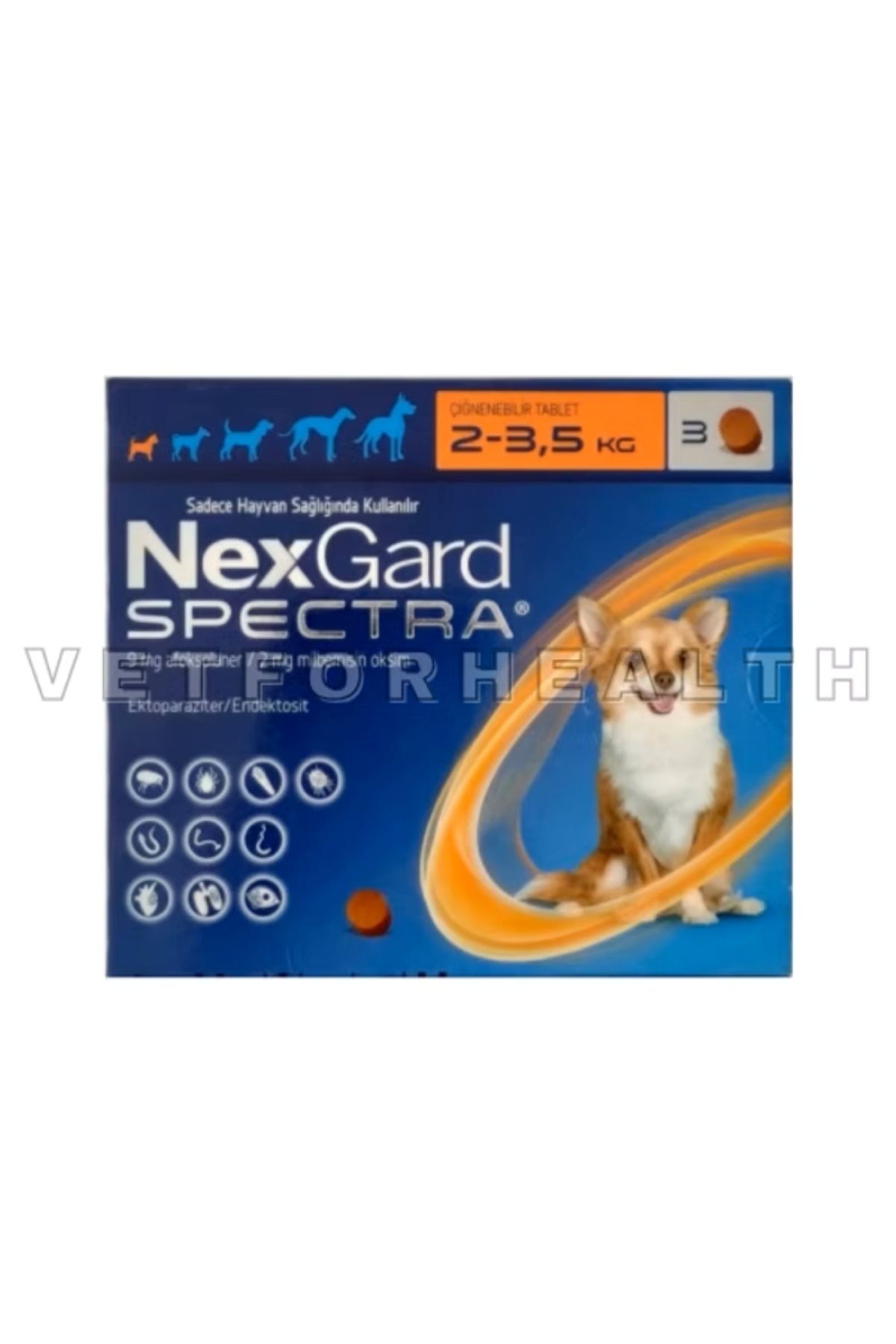 Nexgardd Spectra 2-3.5 Kg Köpekler için SKT:2026