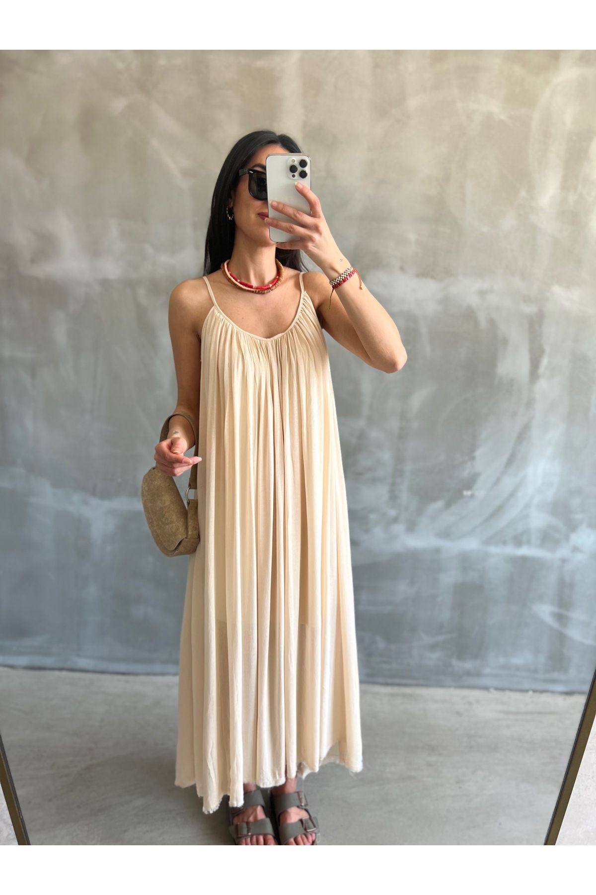 bymaestro woman Kadın Asklılı Uzun Yazlık Elbise