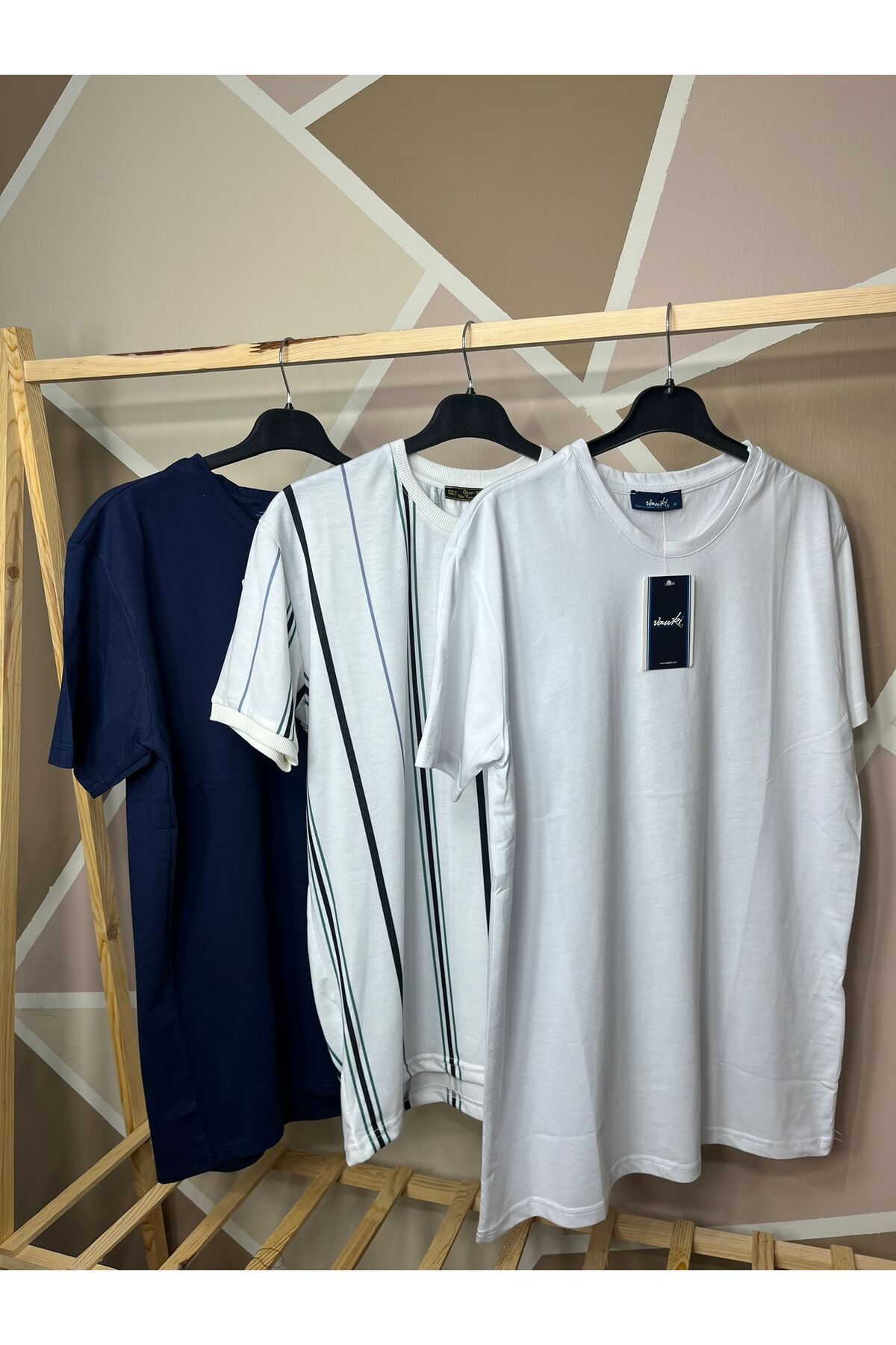 MFZ Giyim 3'Lü Bisiklet Yaka T-shirt