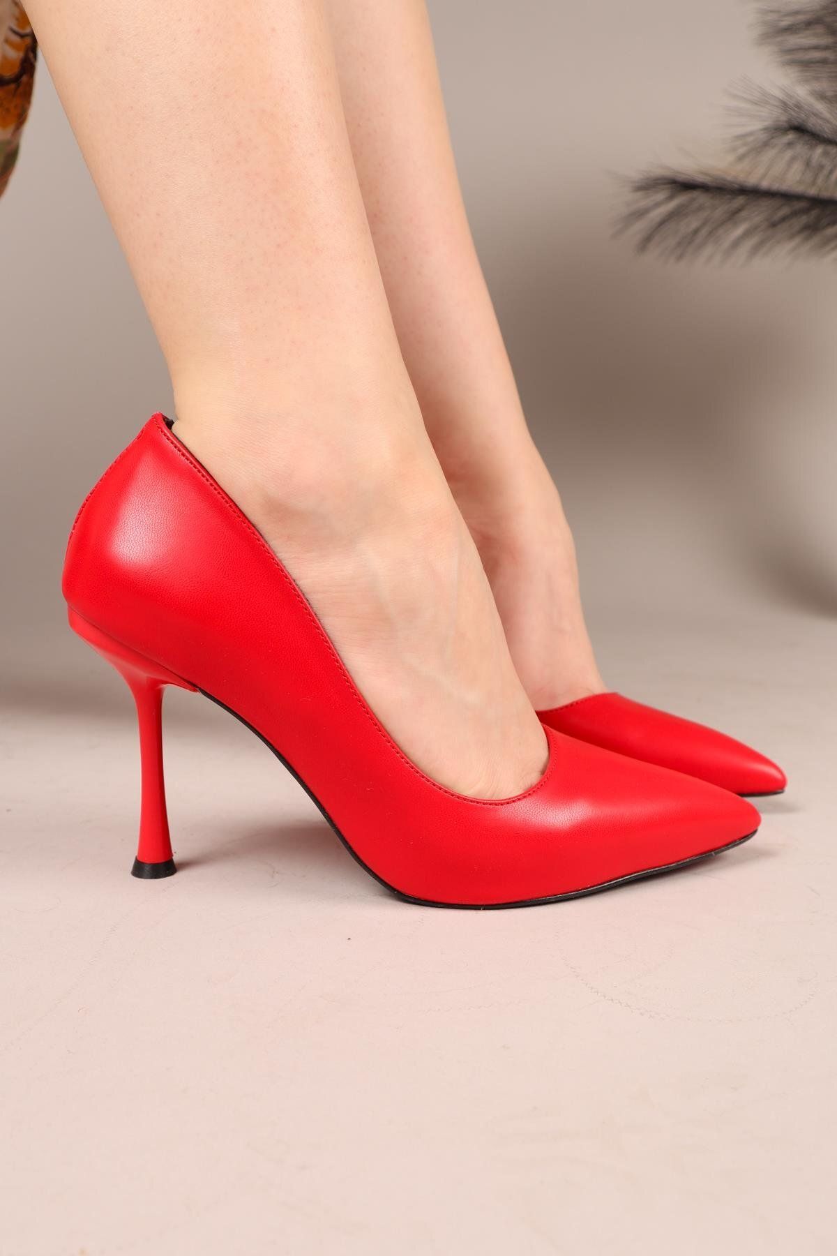Birikon JANUS Cilt Stiletto KIRMIZI