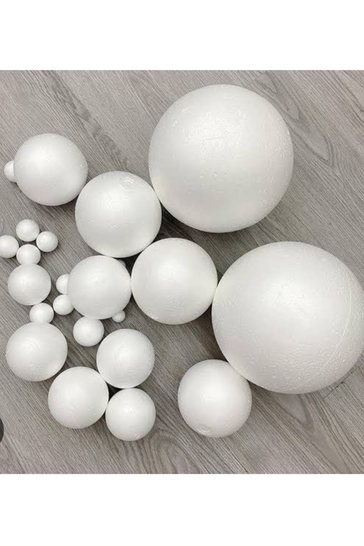 ÇİLEKHOMEAVM 2 Cm, 3 Cm, 4 Cm, 5 Cm, 7 Cm Karışık Paket Strafor Toplar