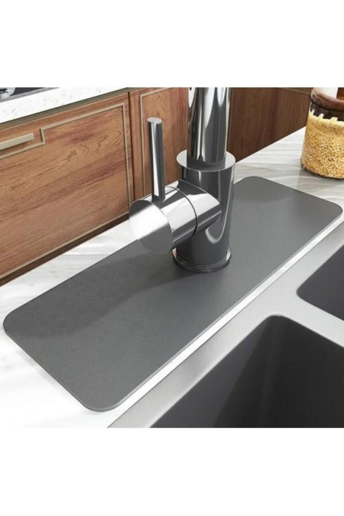 sanal trend 2 Adet Su Emici Sihirli Mutfak Banyo Musluk Matı Lavabo Kenar Matı