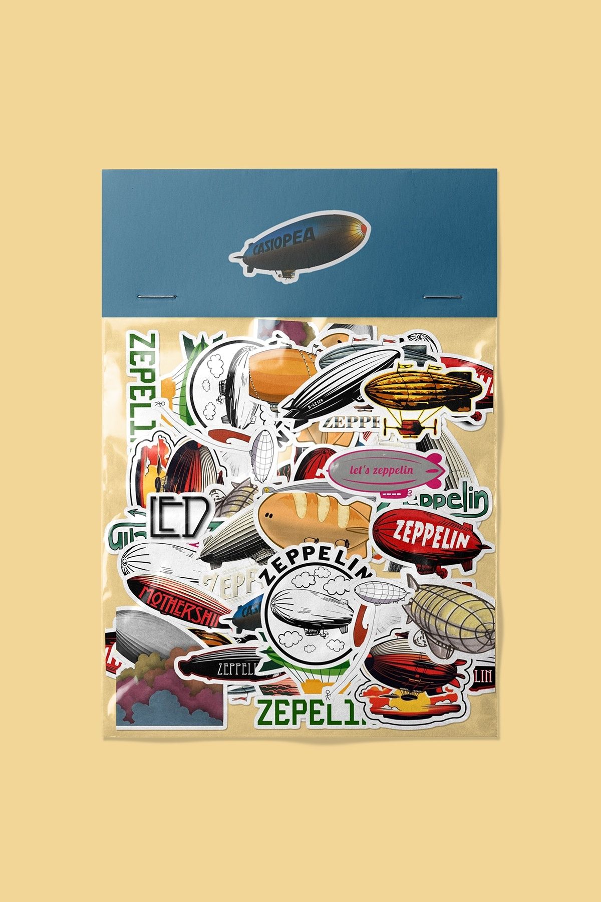 dadi ramba Zeplin Sticker paketi -Bullet Journal - Ajanda -Laptop Etiket Çıkartma