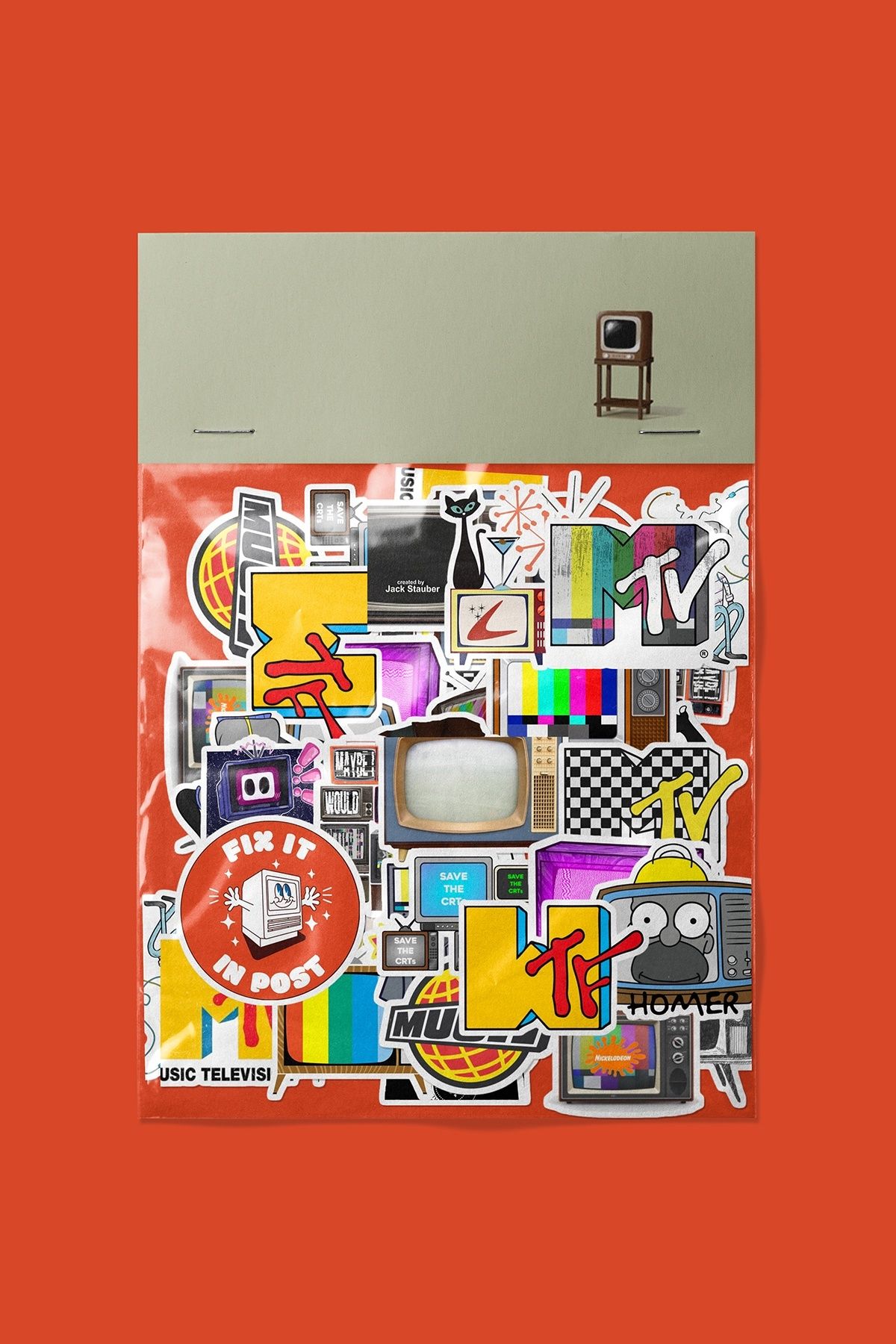 dadi ramba TV Temalı Sticker paketi -Bullet Journal - Ajanda -Laptop Etiket Çıkartma