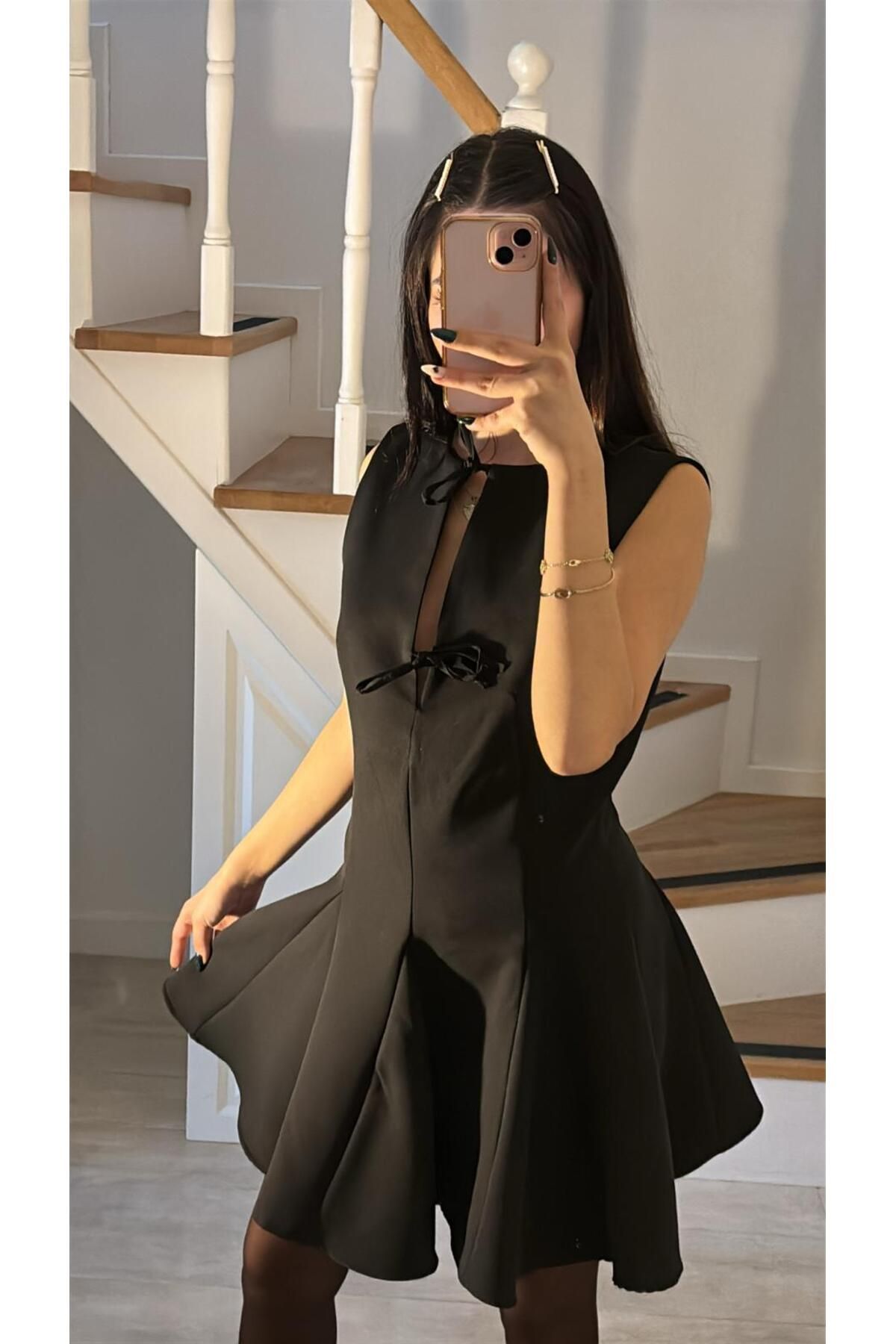 Rüyagibimoda Kadın siyah elbise