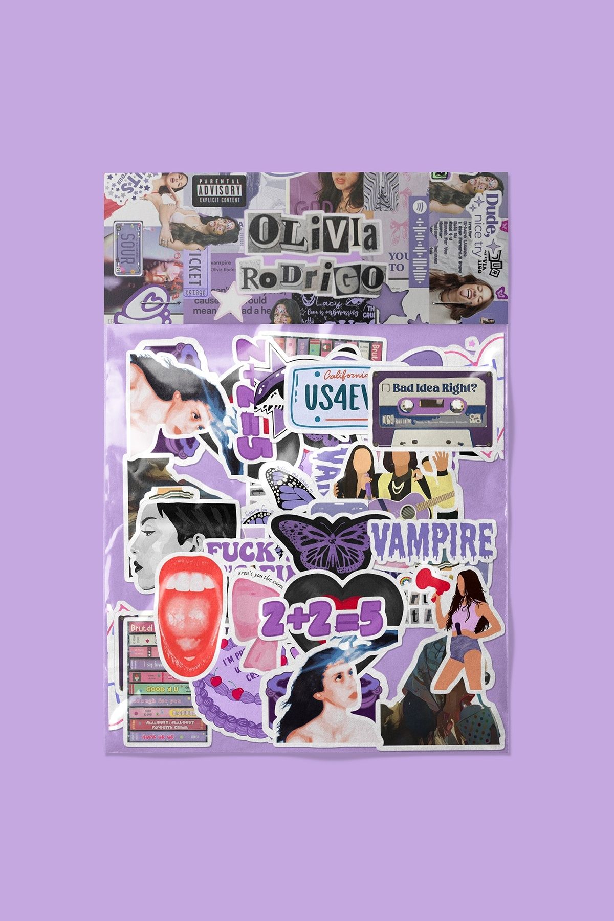 dadi ramba Olivia Rodrigo Sticker paketi -Bullet Journal - Ajanda -Laptop Etiket Çıkartma
