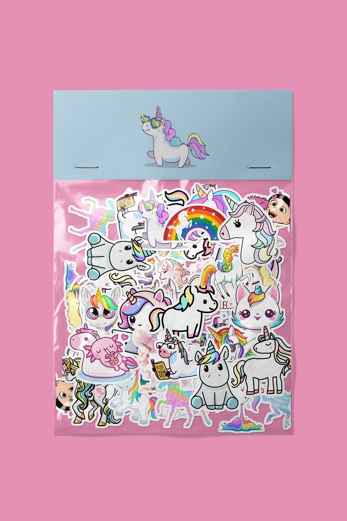 dadi ramba Unicorn Sticker paketi -Bullet Journal - Ajanda -Laptop Etiket Çıkartma
