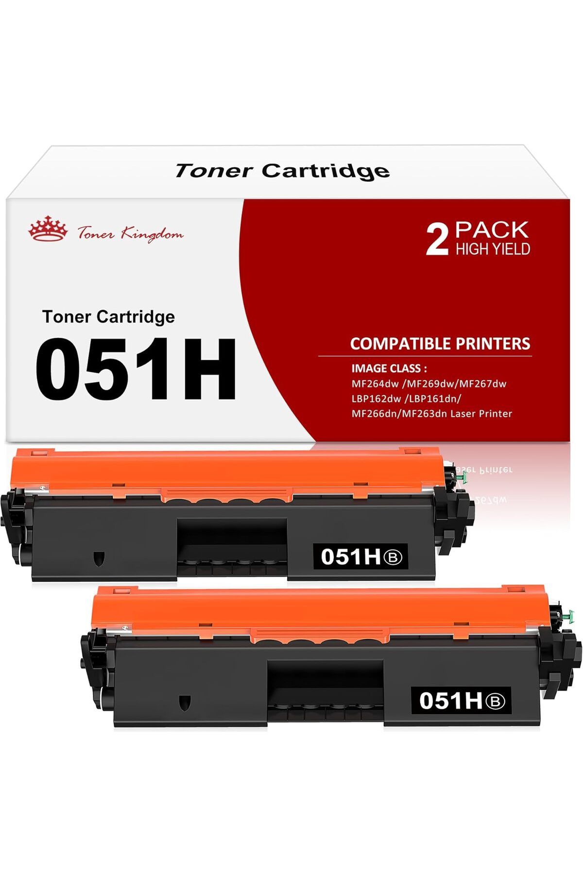 Canon 051H Toner MF267dw MF264dw MF269dw MF266dn MF263dn LBP162dw LBP161dn Printer (2 Black)