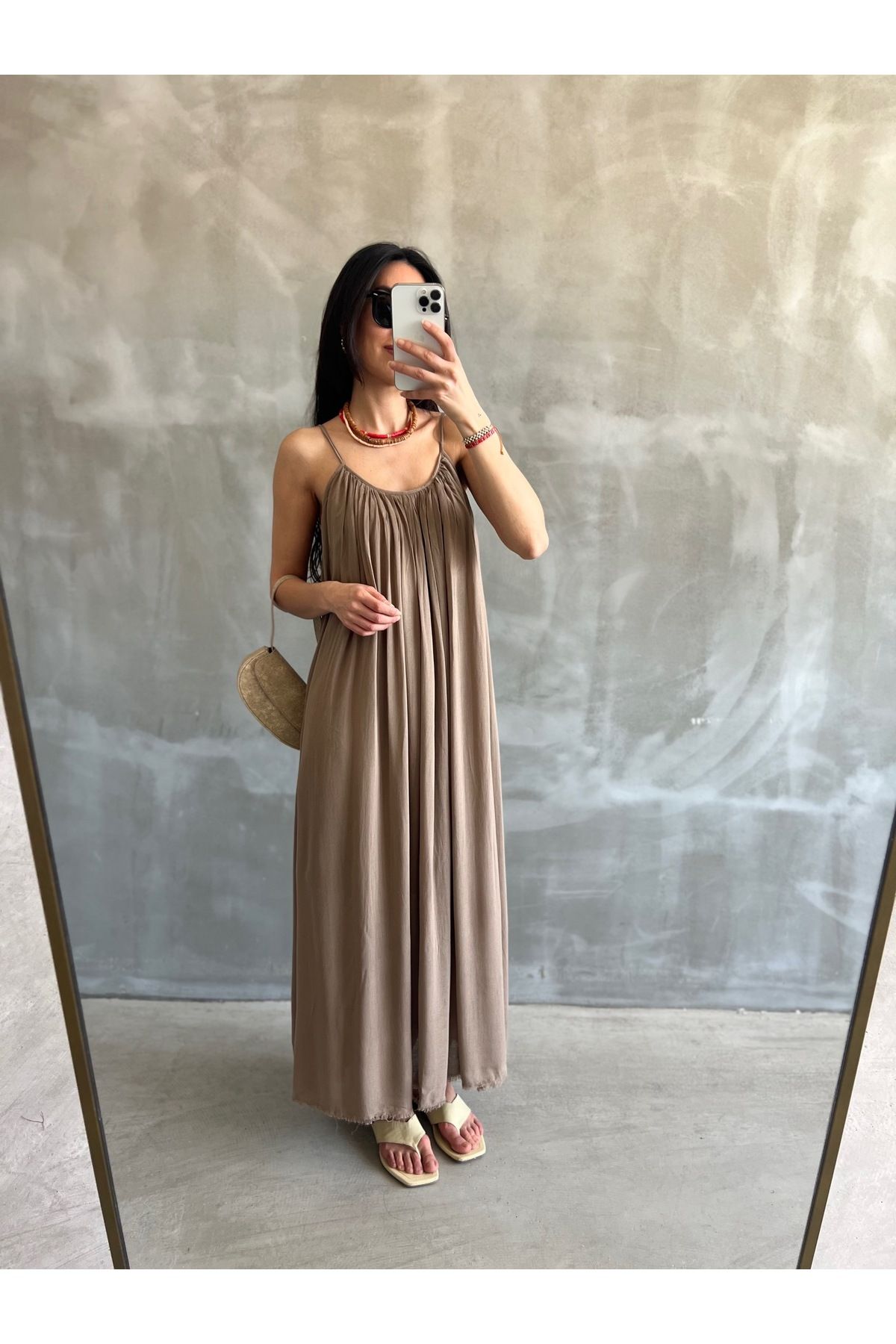 bymaestro woman Kadın Asklılı Uzun Yazlık Elbise