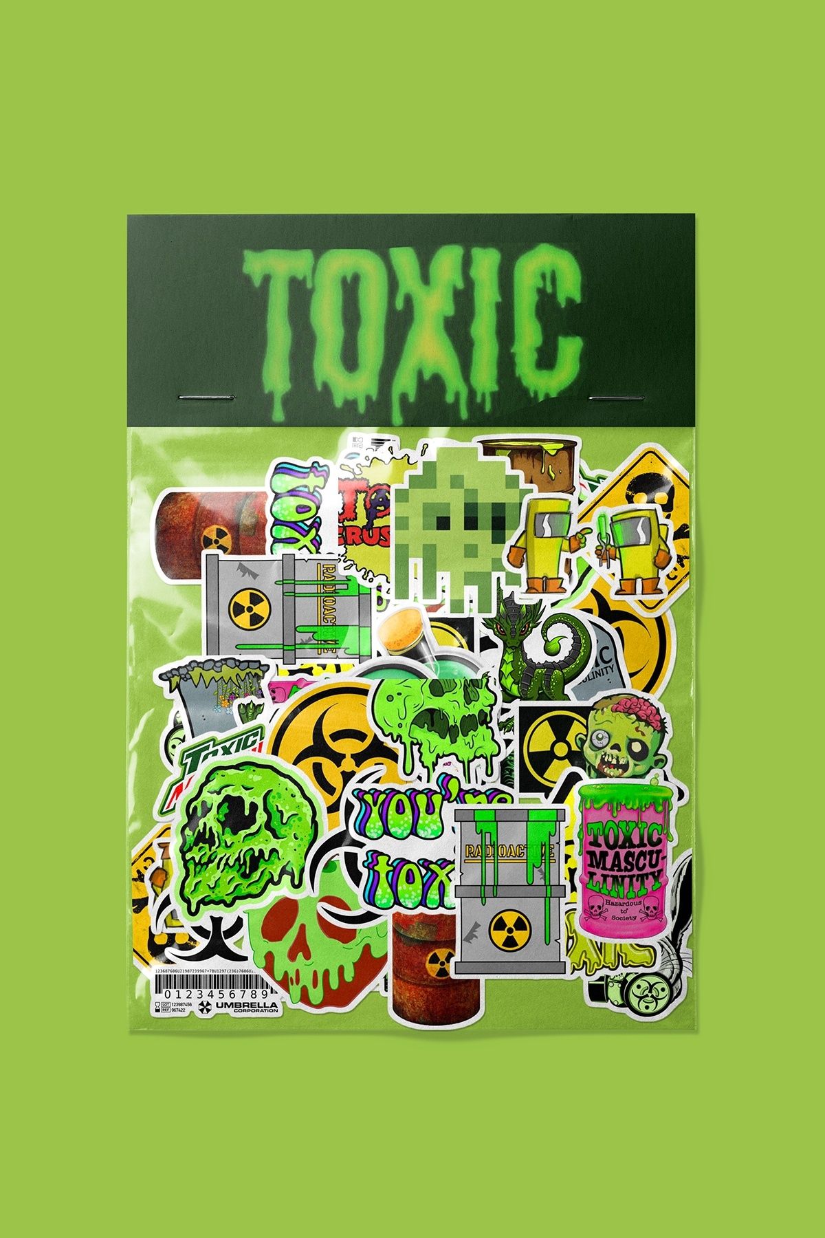 dadi ramba Toxic Sticker paketi -Bullet Journal - Ajanda -Laptop Etiket Çıkartma