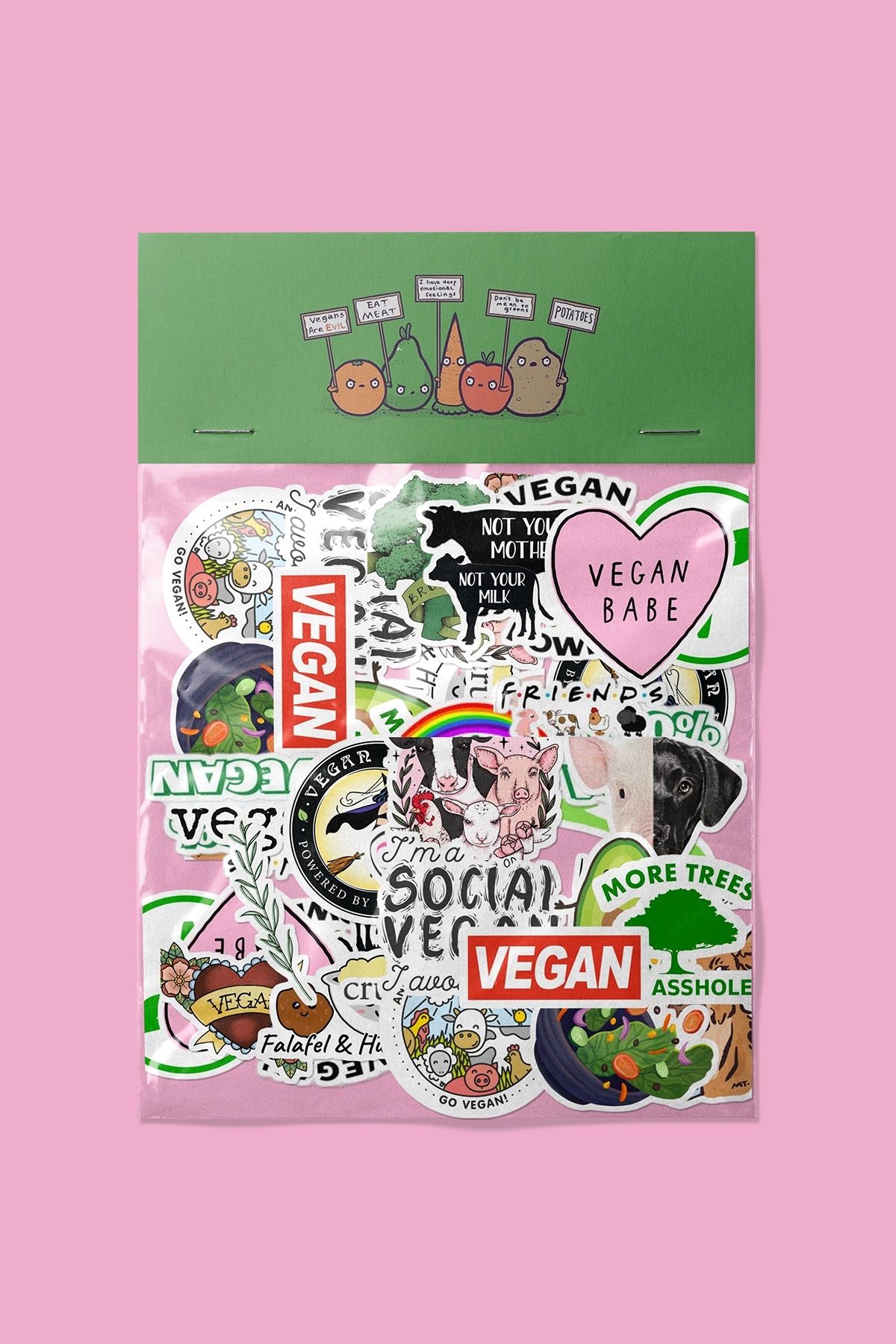 dadi ramba Vegan Sticker paketi -Bullet Journal - Ajanda -Laptop Etiket Çıkartma