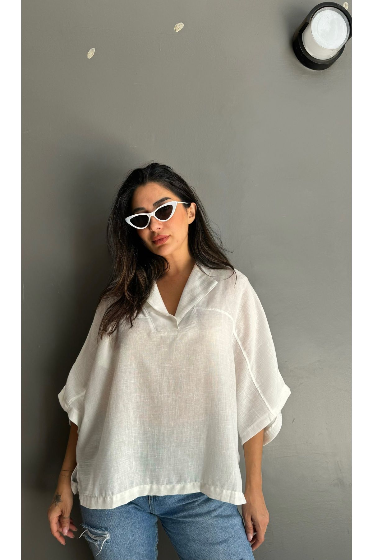 Butik Yarım kollu bluz