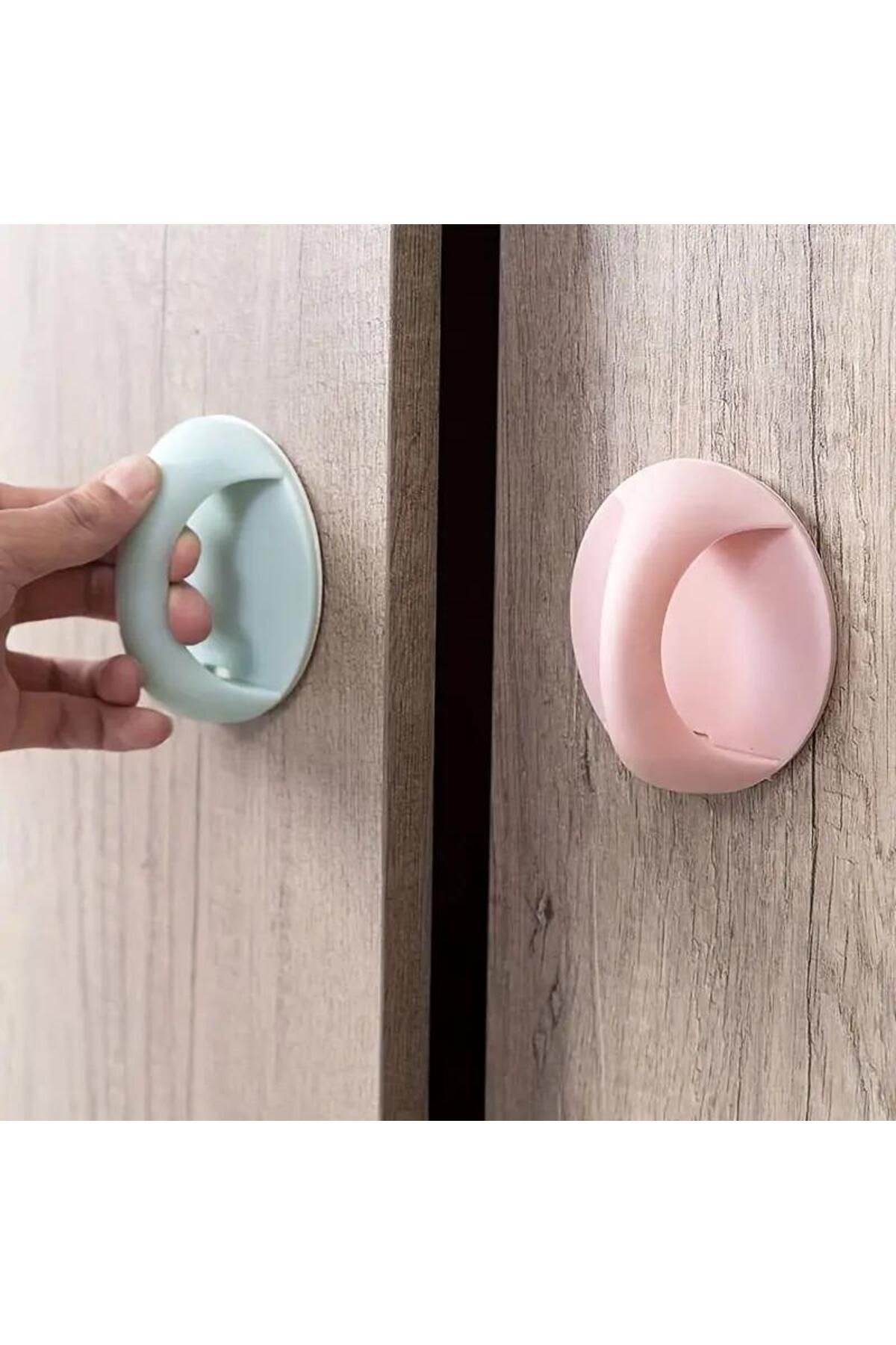 Pisicik-3Pcs Furniture Hardware Handle Handle Window Door Cabinet Door Handle Holder Handle Adhesive Handle Handle 3