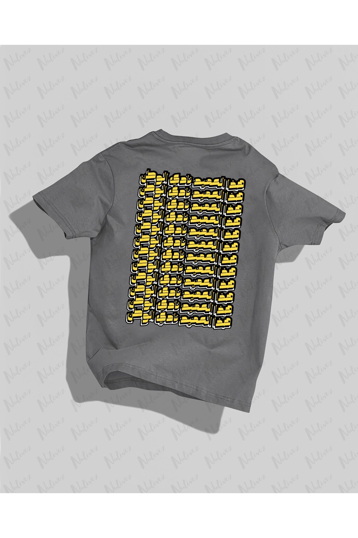 Nulivez ITTIHAD Tasarımı Sırt Baskılı Yüksek Kalite Kompakt Unisex Oversize T-Shirt