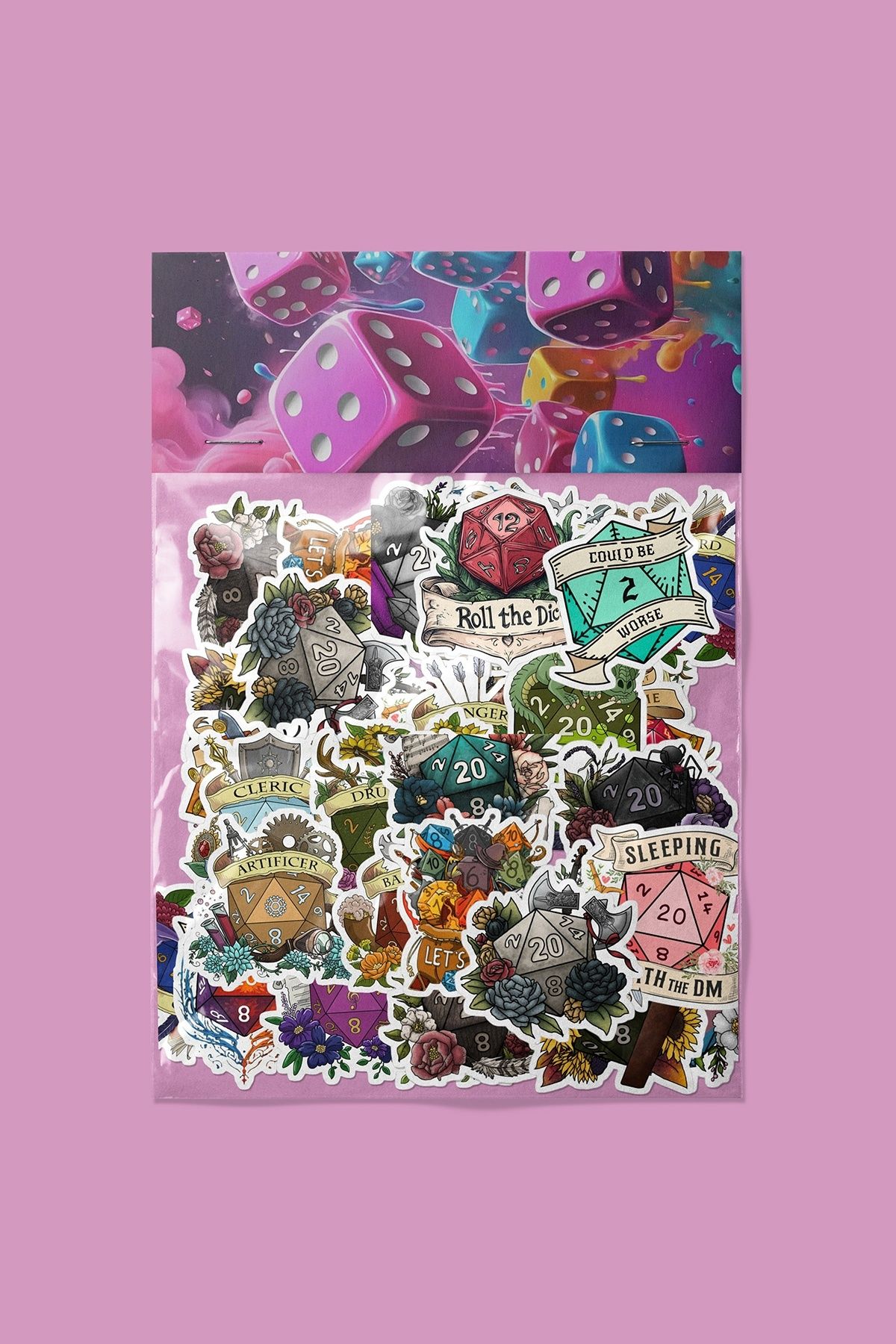 dadi ramba Zar Sticker paketi -Bullet Journal - Ajanda -Laptop Etiket Çıkartma