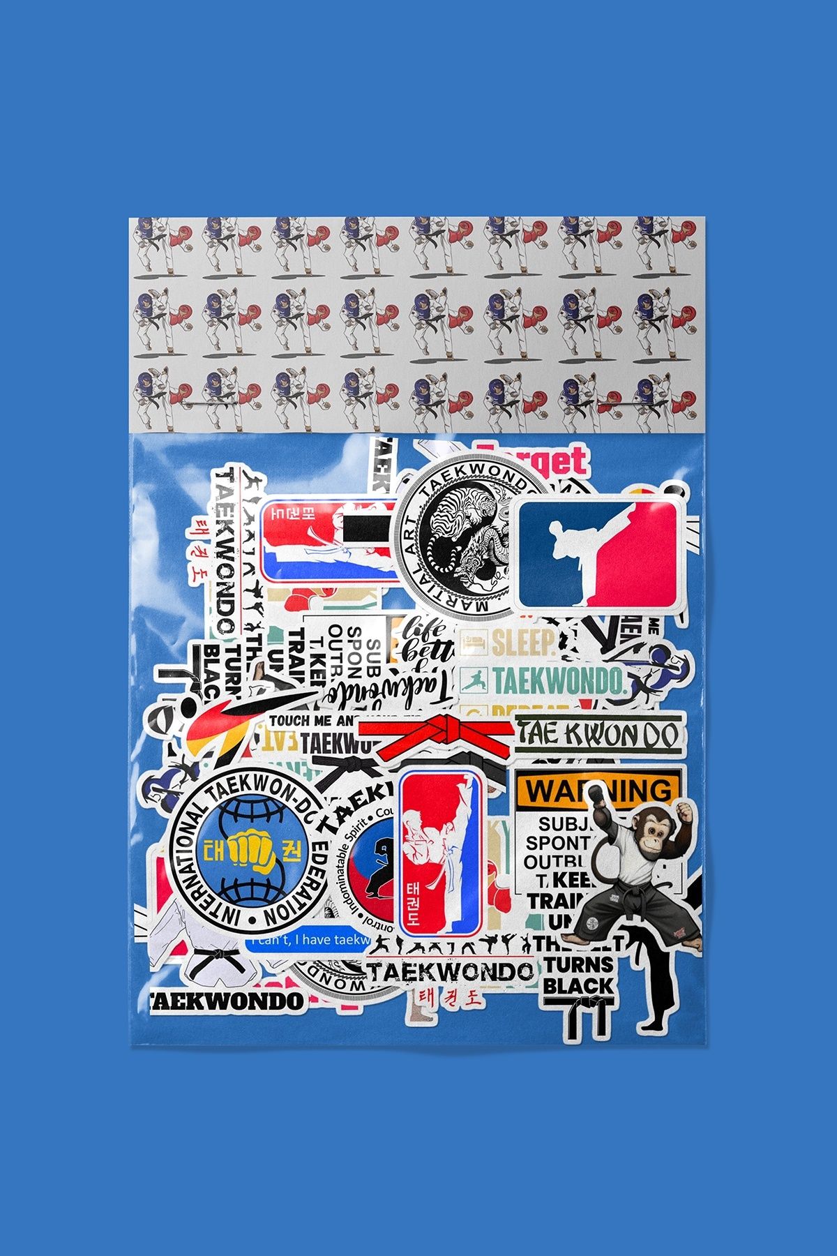 dadi ramba Taekwondo Sticker paketi -Bullet Journal - Ajanda -Laptop Etiket Çıkartma