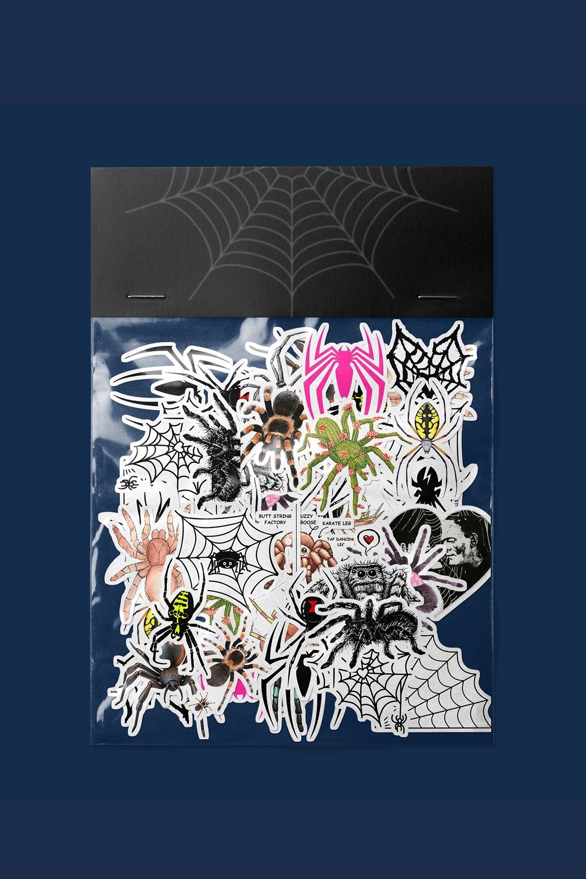 dadi ramba Örümcek Sticker paketi -Bullet Journal - Ajanda -Laptop Etiket Çıkartma